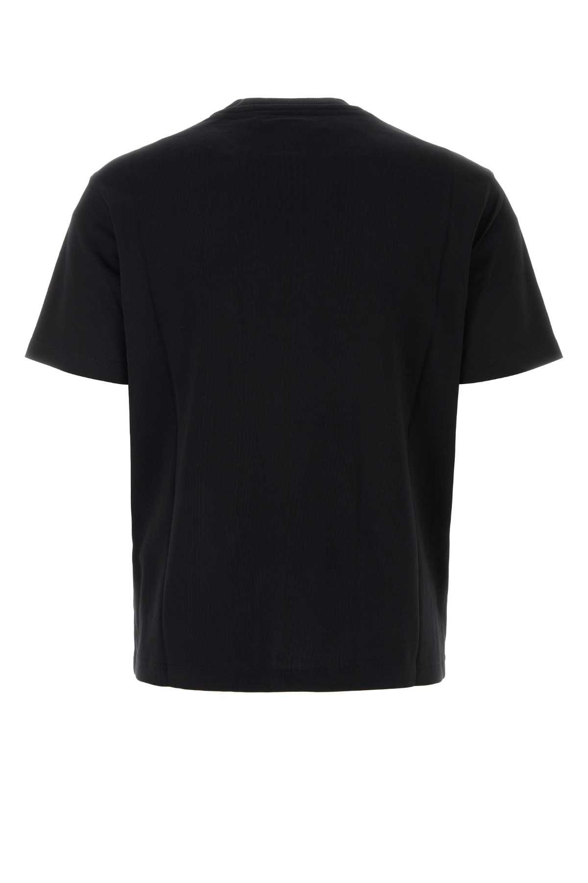 Shop Emporio Armani Black Cotton T-shirt In 0095