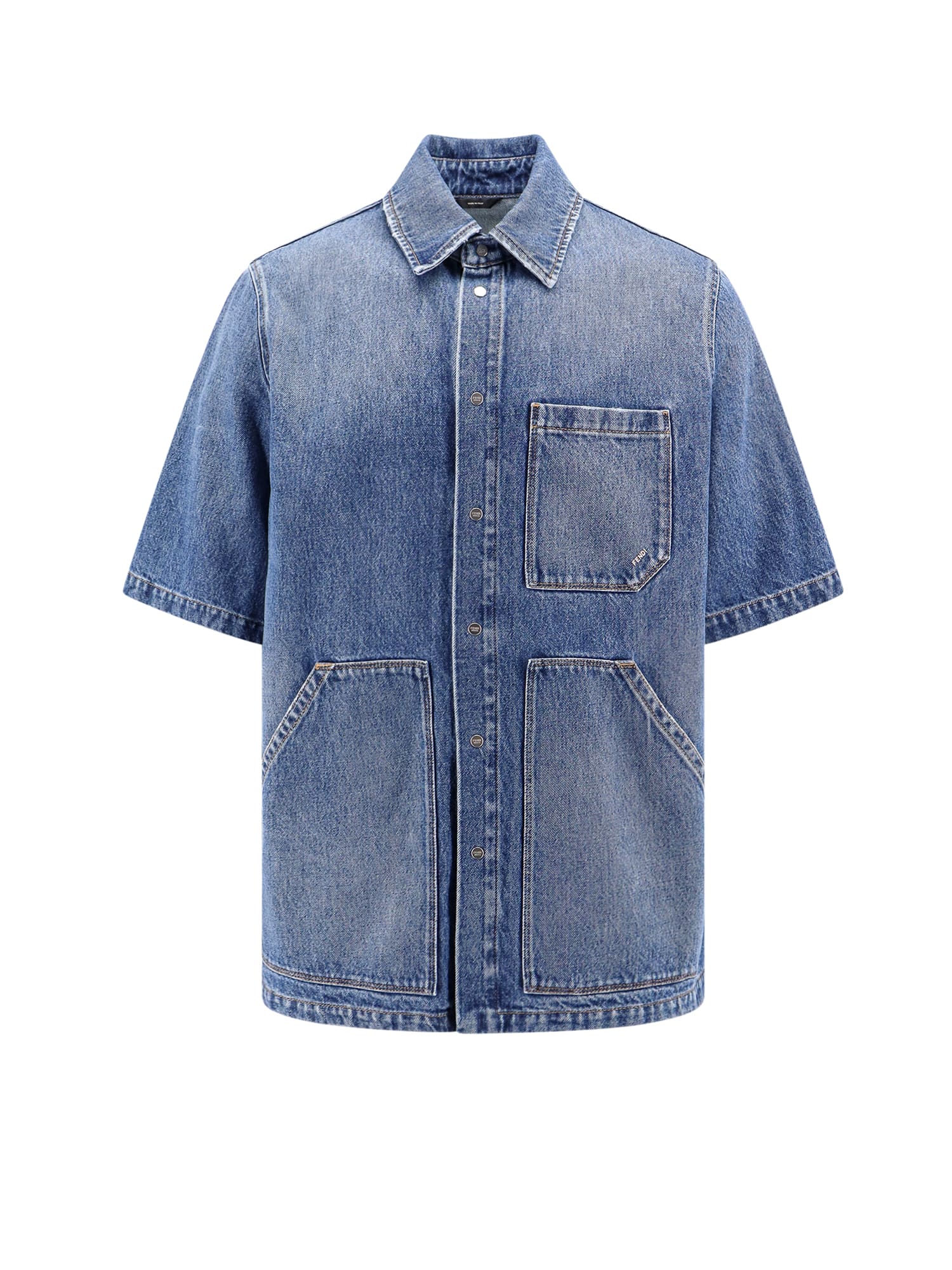 Shop Fendi Shirt In Blue