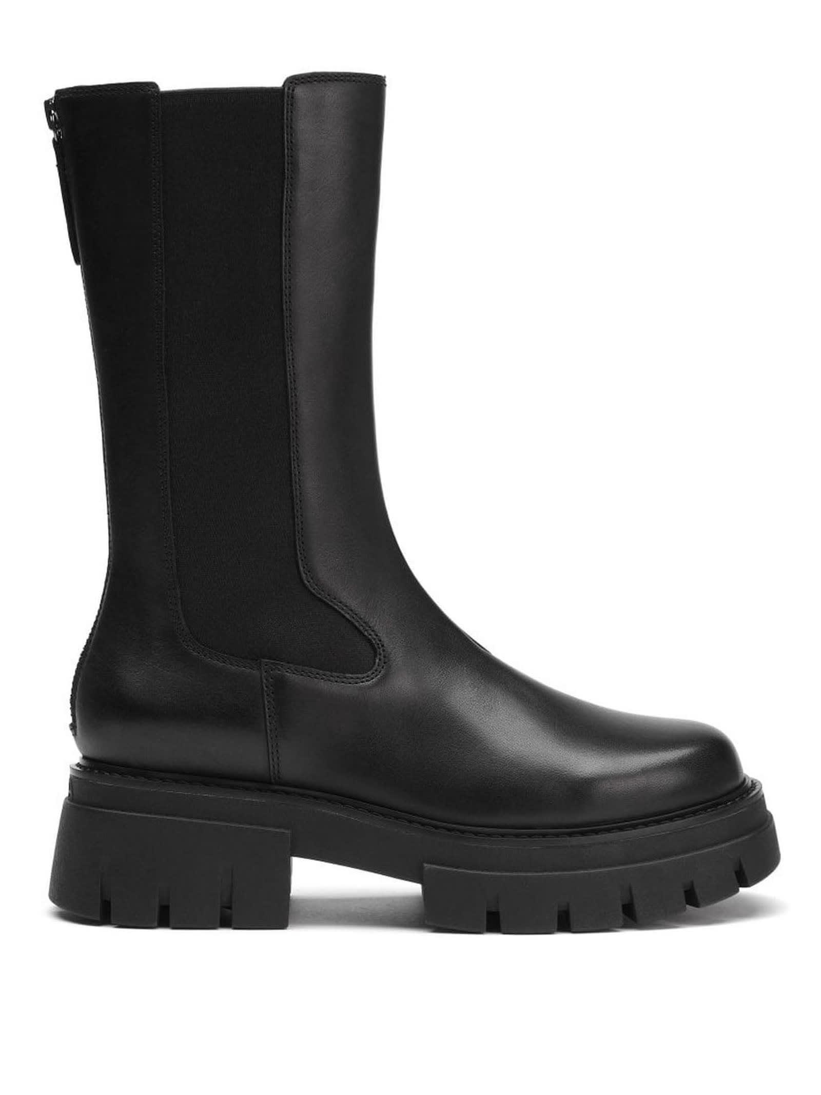 Ash Black Leather Lennox Boots