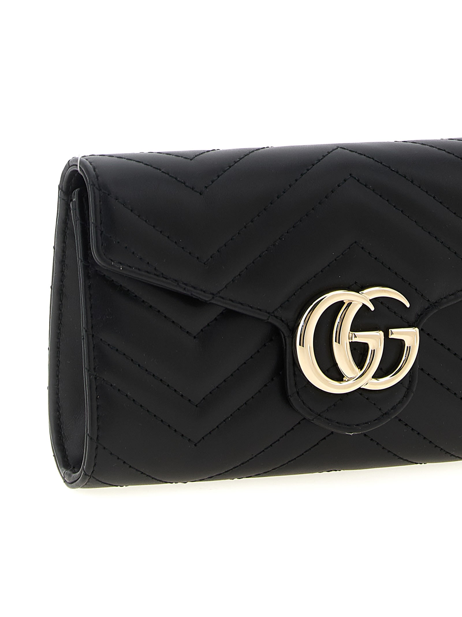Gucci Gg Marmont Wallet On Chain In Black