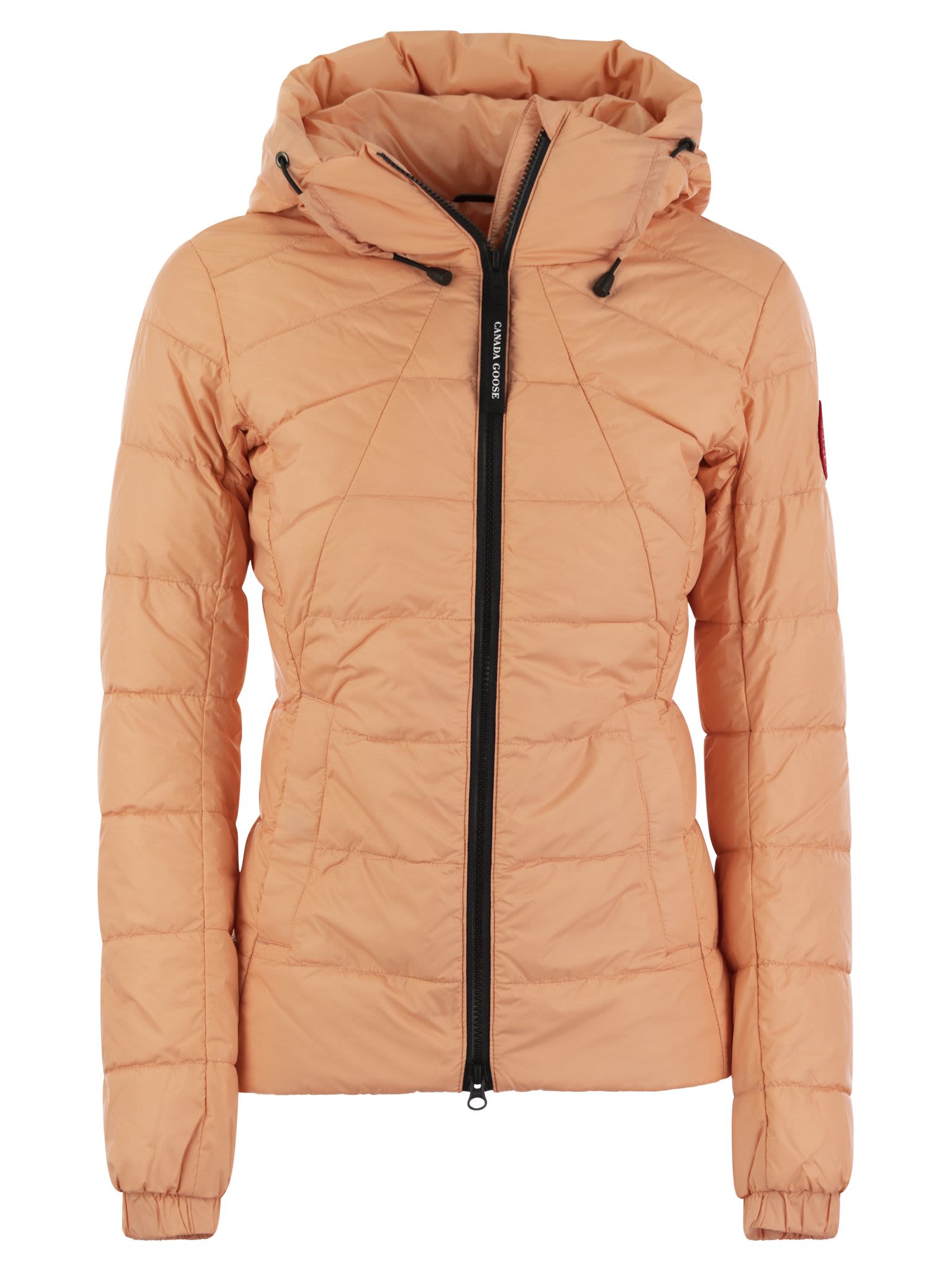 Shop Canada Goose Abbott - Hooded Down Jacket In Salmon Rose