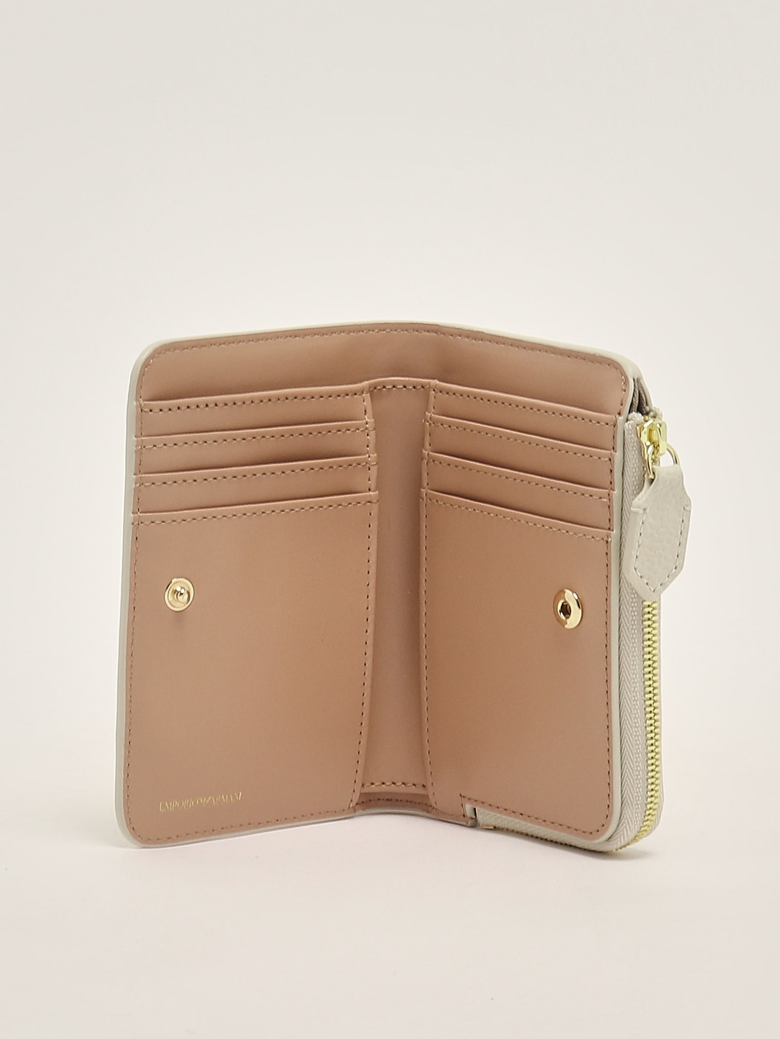 Emporio Armani Poliestere Wallet In Neutral