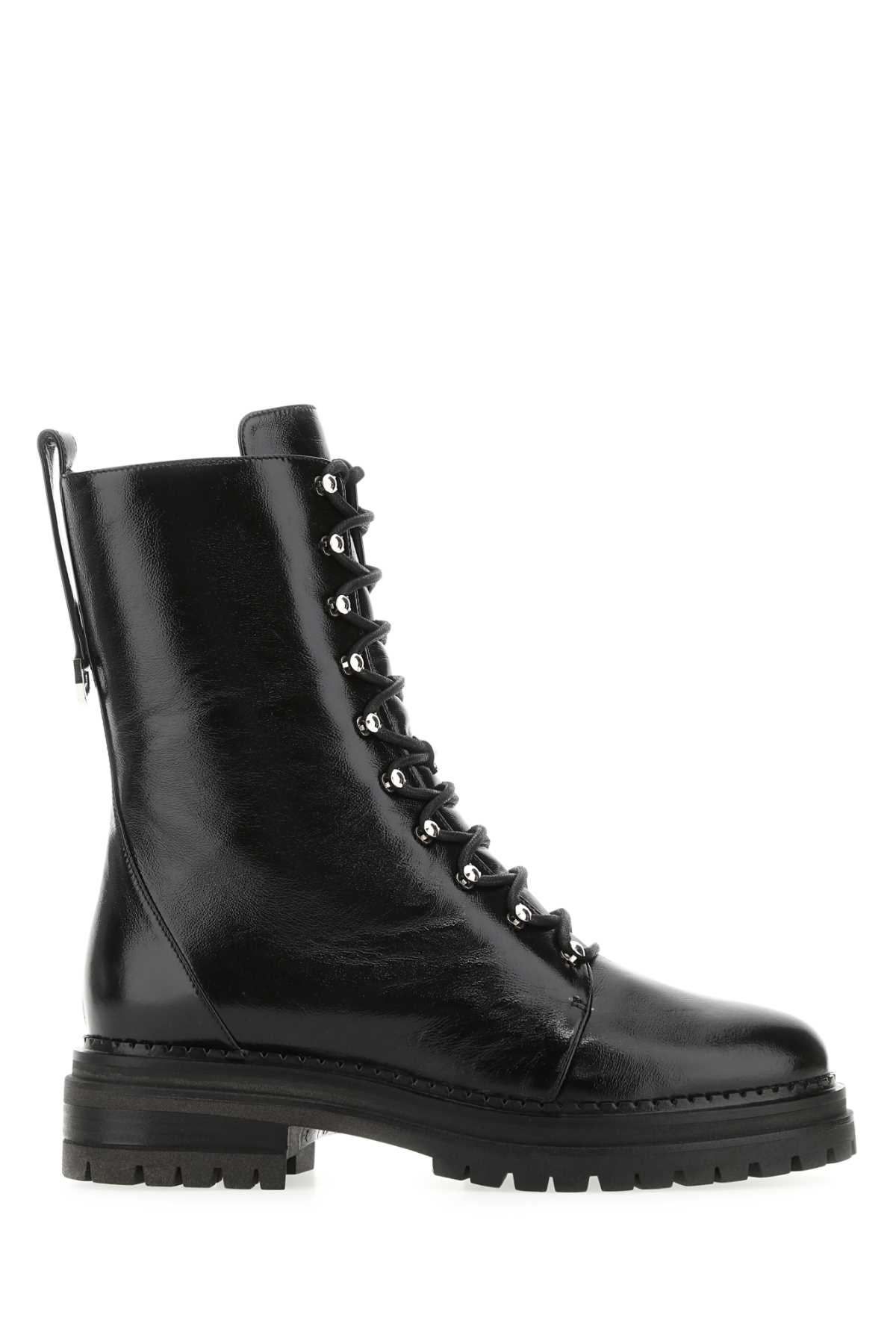 Black Leather Sr Joan Ankle Boots