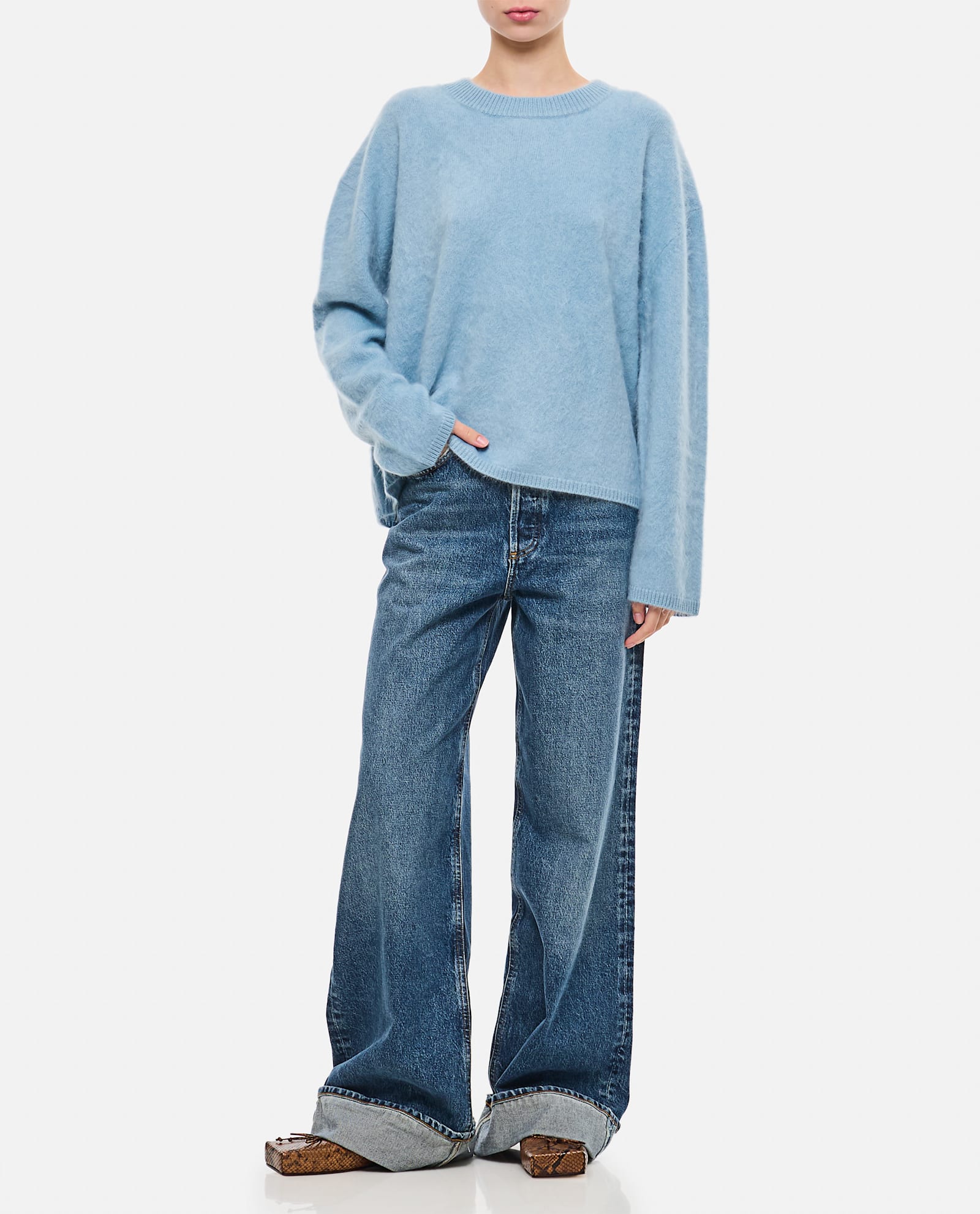 Shop Lisa Yang Natalia Cashmere Sweater In Blue