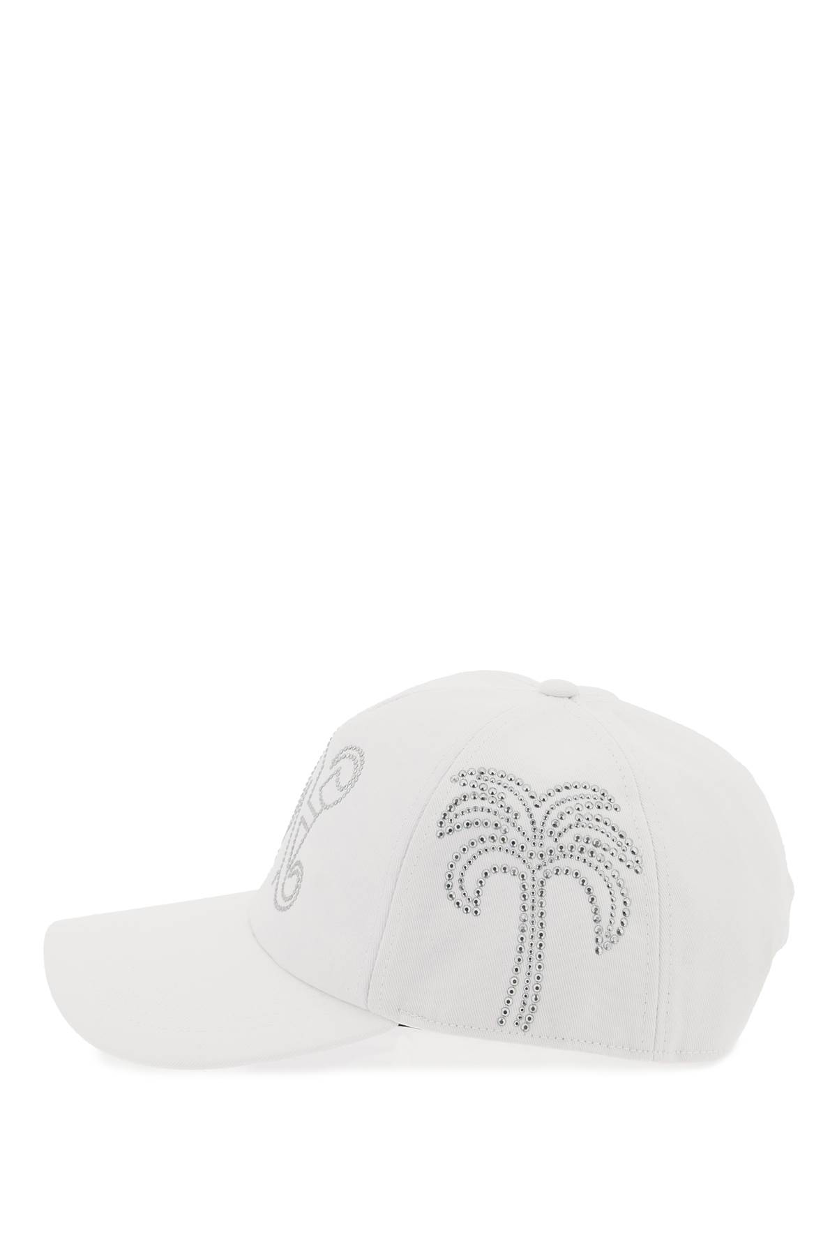 Shop Palm Angels Pa Monogram Baseball Cap In Off White Off White (white)