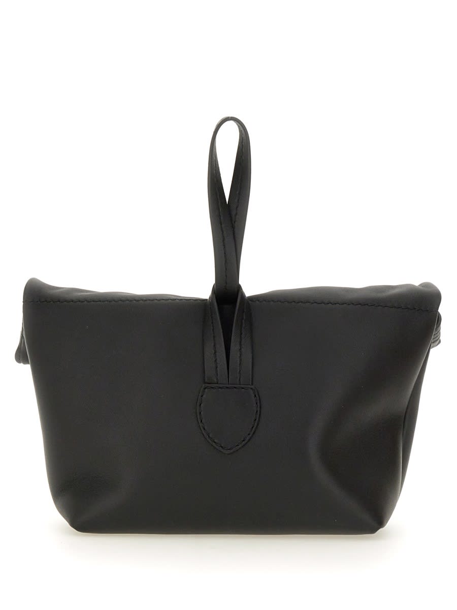 Shop Maison Margiela Leather Clutch In Black