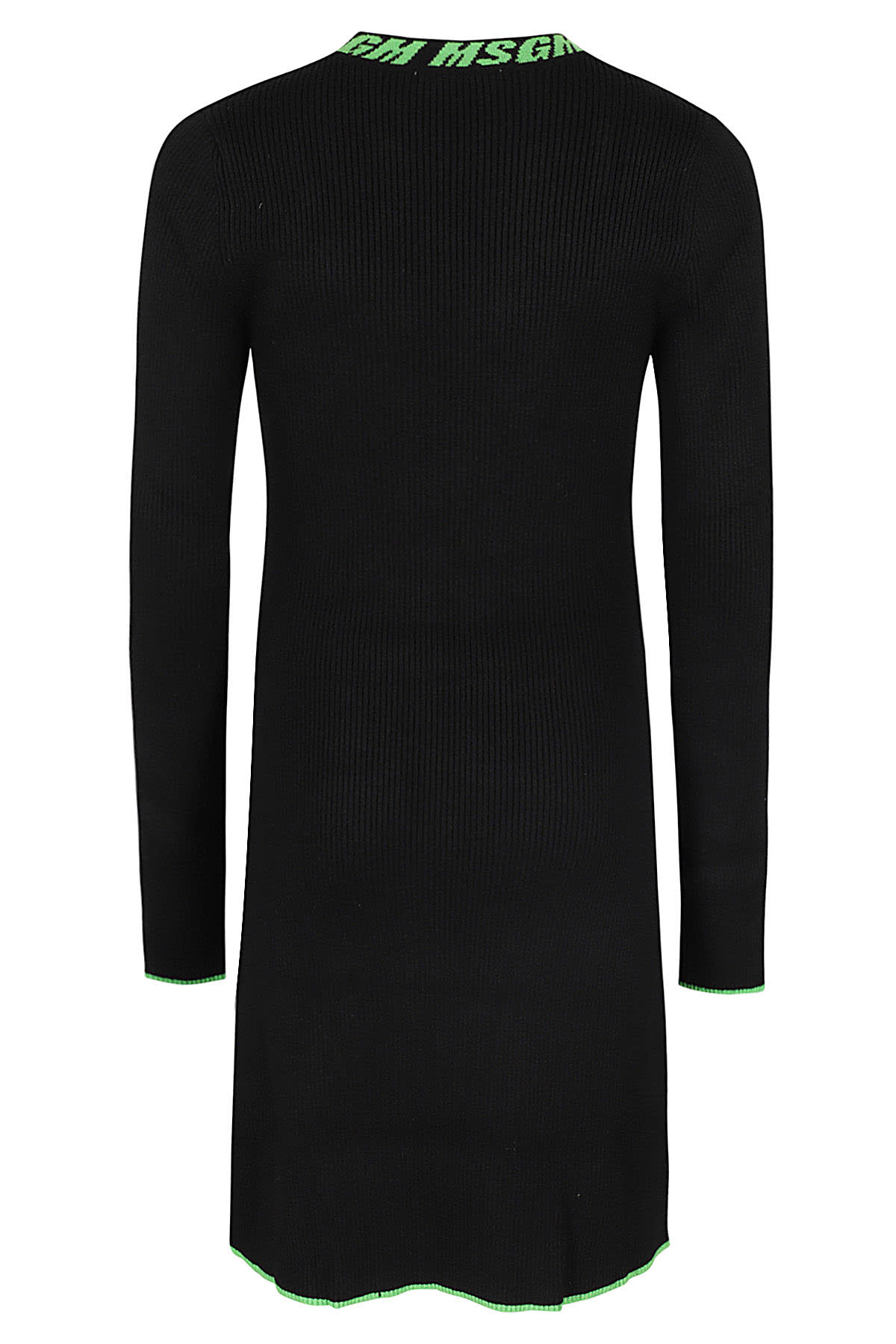 Shop Msgm Knitted Dress In Black