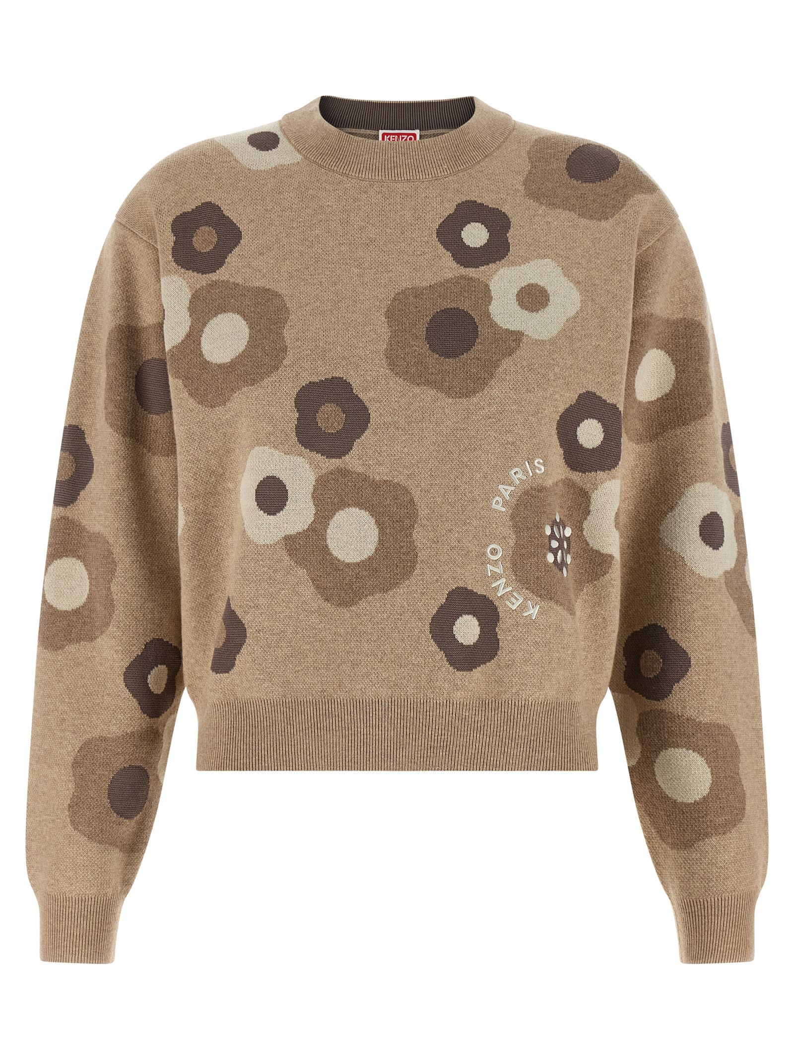 Kenzo Hana Dots Sweater In Brown