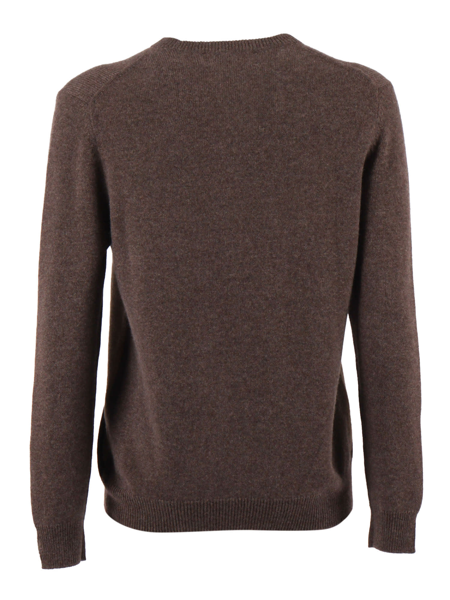 Ballantyne Diamond-patterned Round-neck Sweater In Brown
