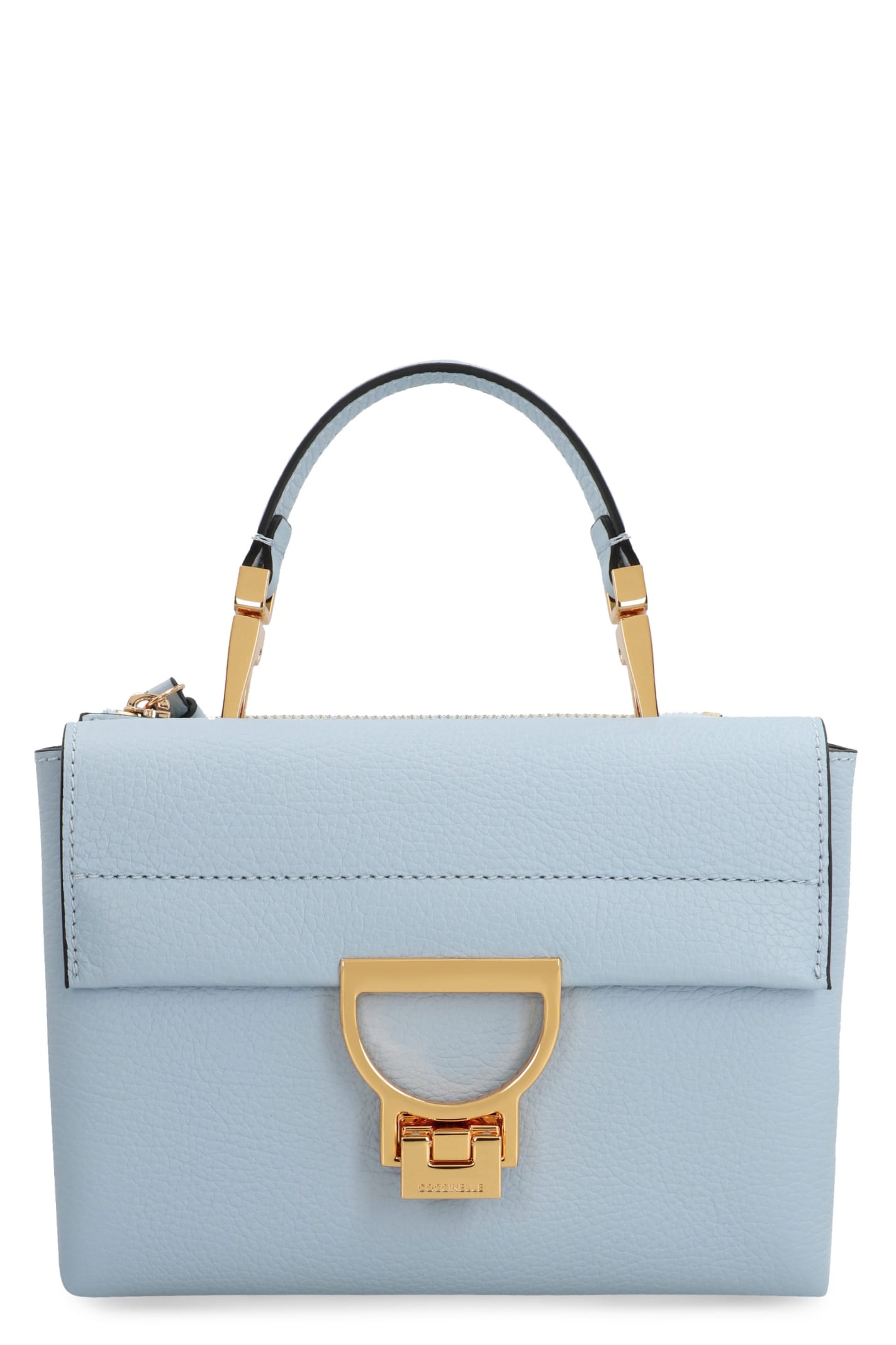 Coccinelle Arlettis Leather Handbag In Light Blue