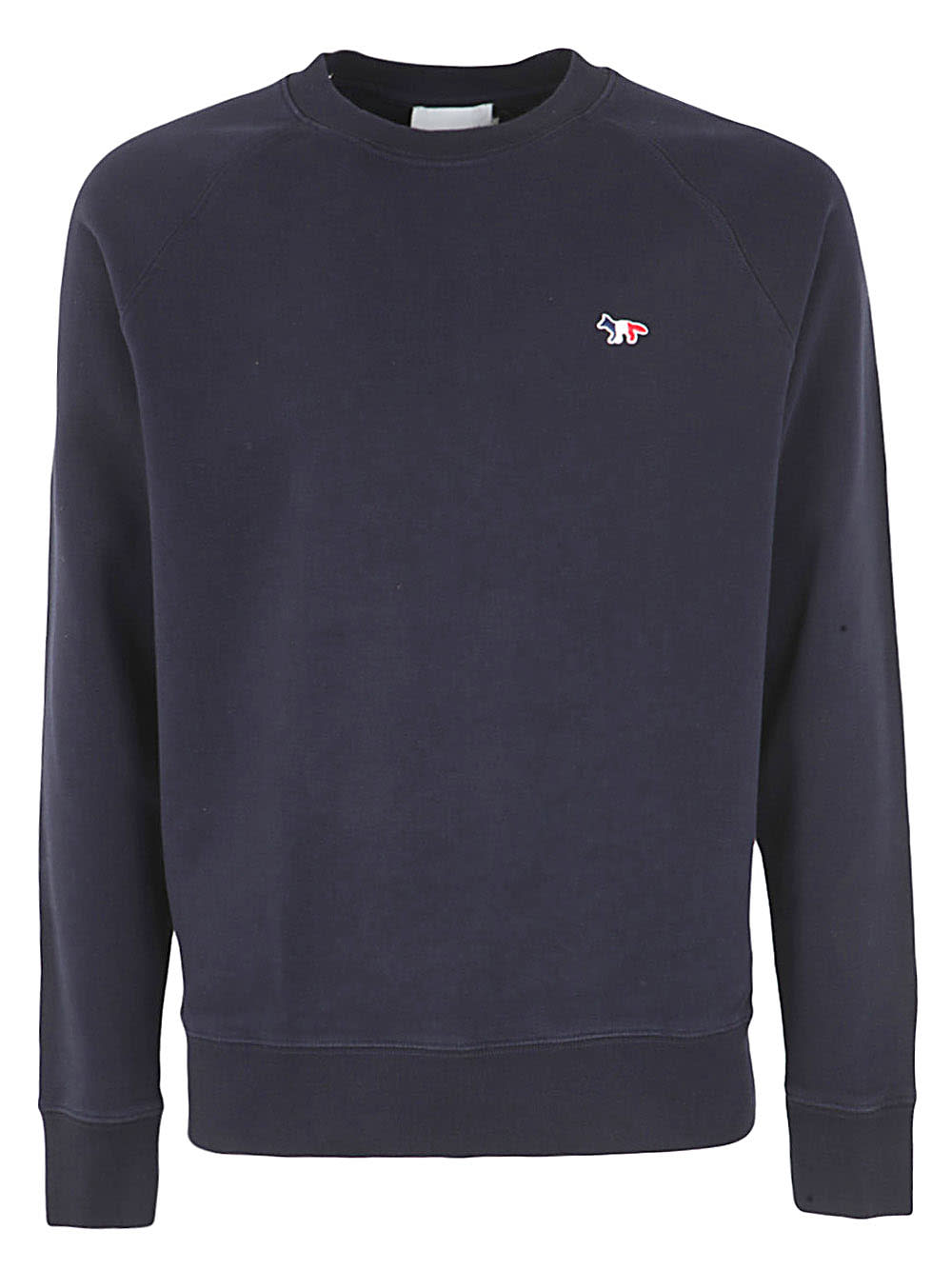 Maison Kitsuné Maison Kitsune Tricolor Fox Patch Sweater In Navy