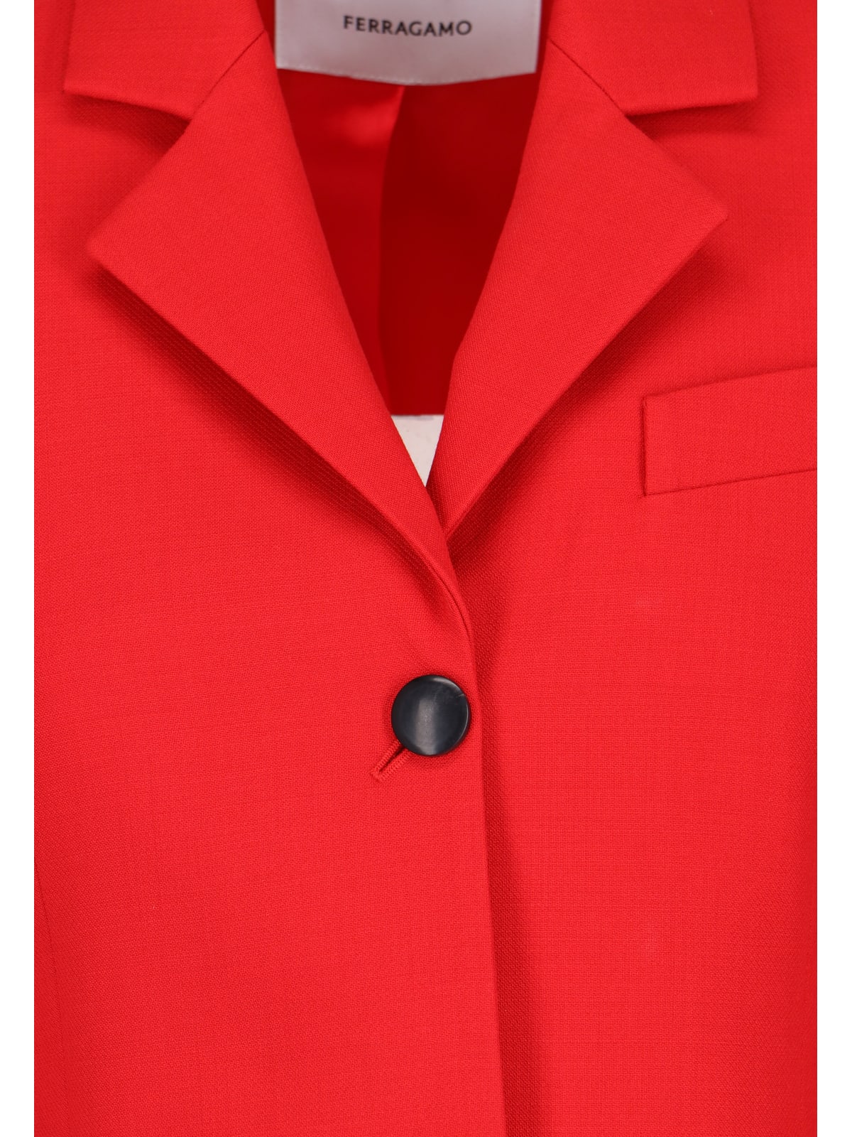 Shop Ferragamo Single-breasted Blazer In Red