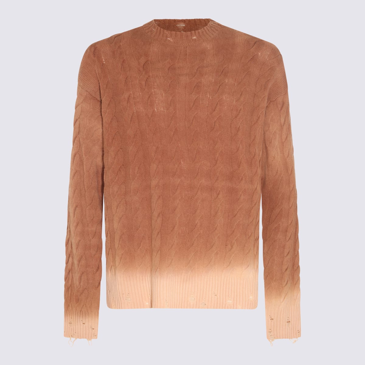 Shop Laneus Beige Wool And Cashmere Blend Sweater