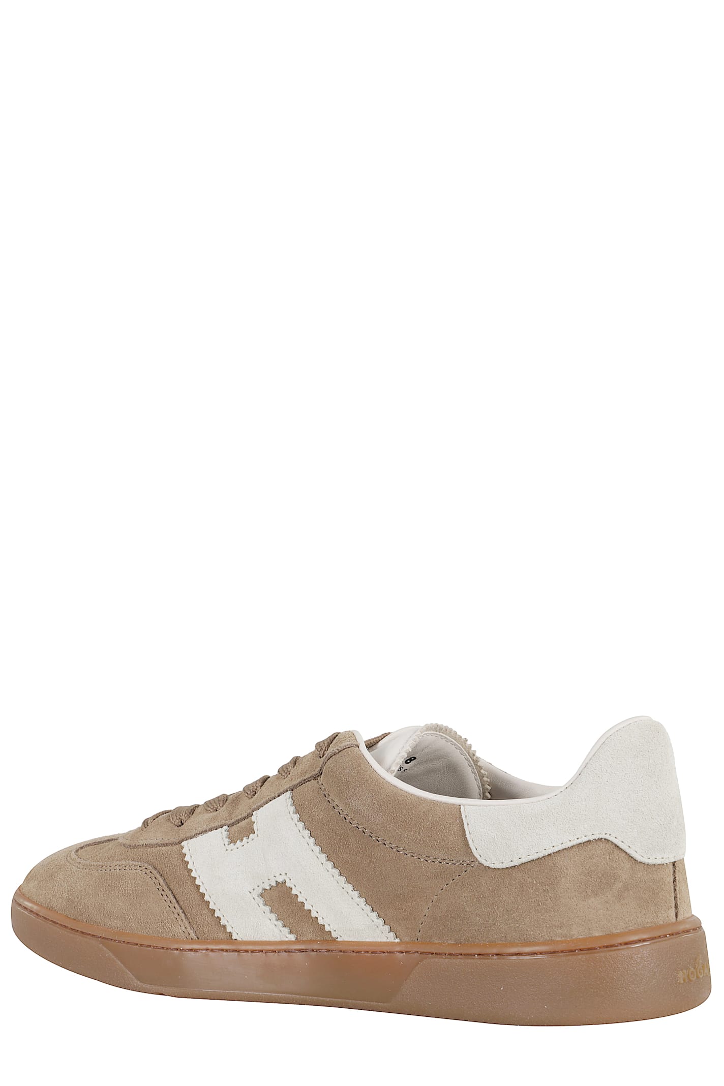 Hogan Low-top Leather Sneakers And Additional Lace Set In Brown