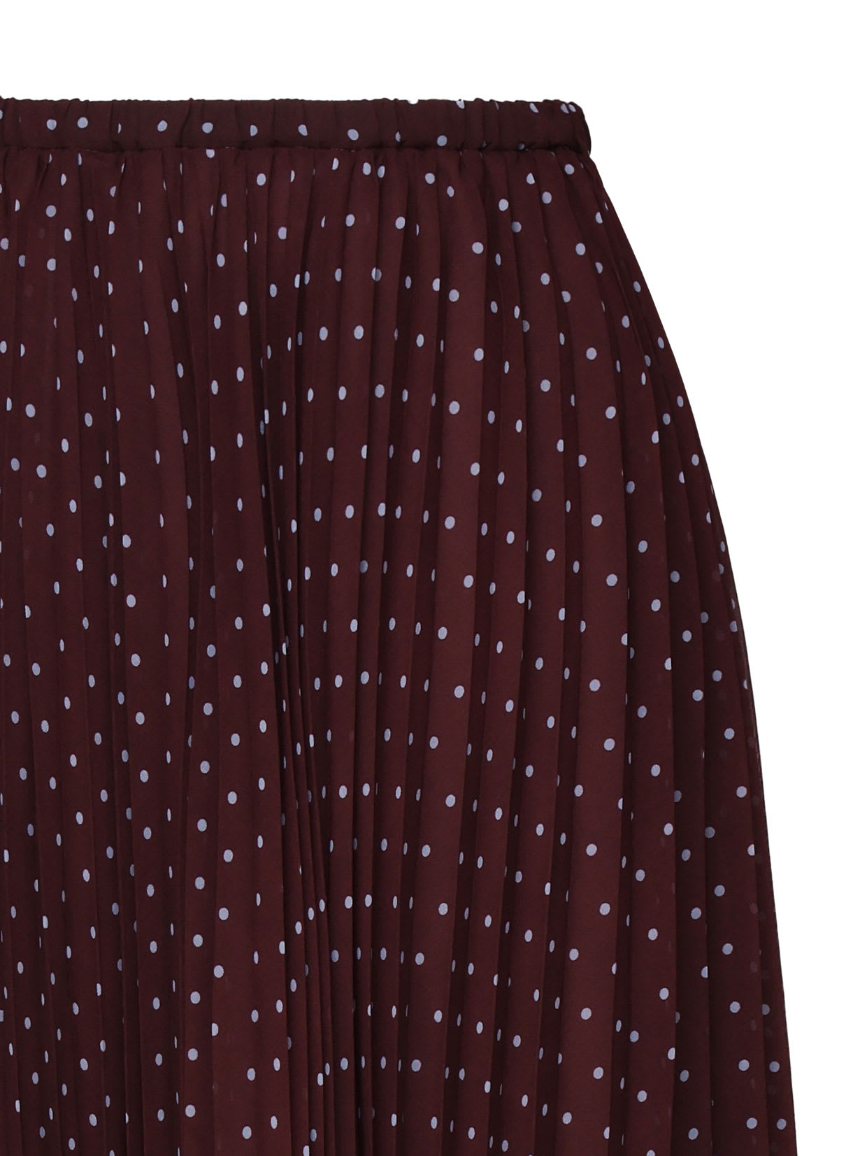 Shop Pinko Polka Dot Pleated Chiffon Skirt In Purple