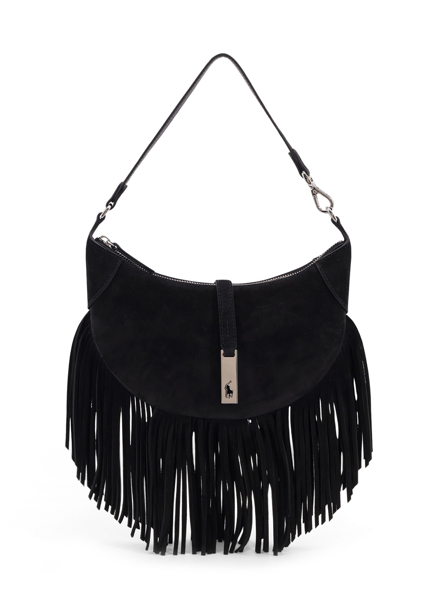 Polo Ralph Lauren Suede Shoulder Bag With Fringes