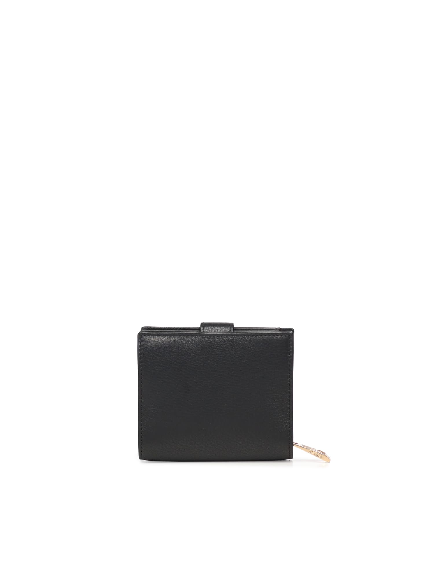 Biasia Leather Wallet With Logo In Black