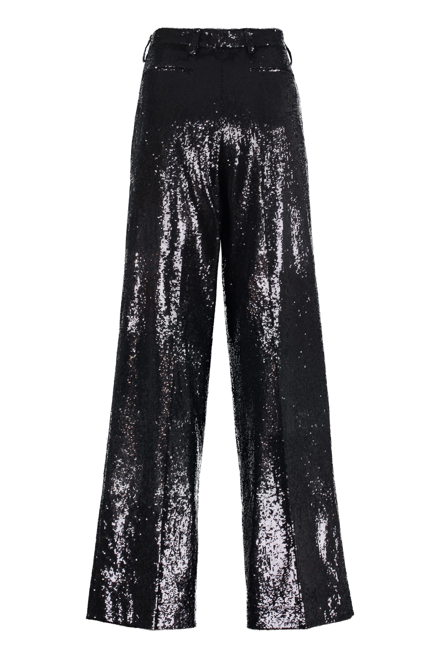 Shop Prada Sequin Tailored Trousers In Black