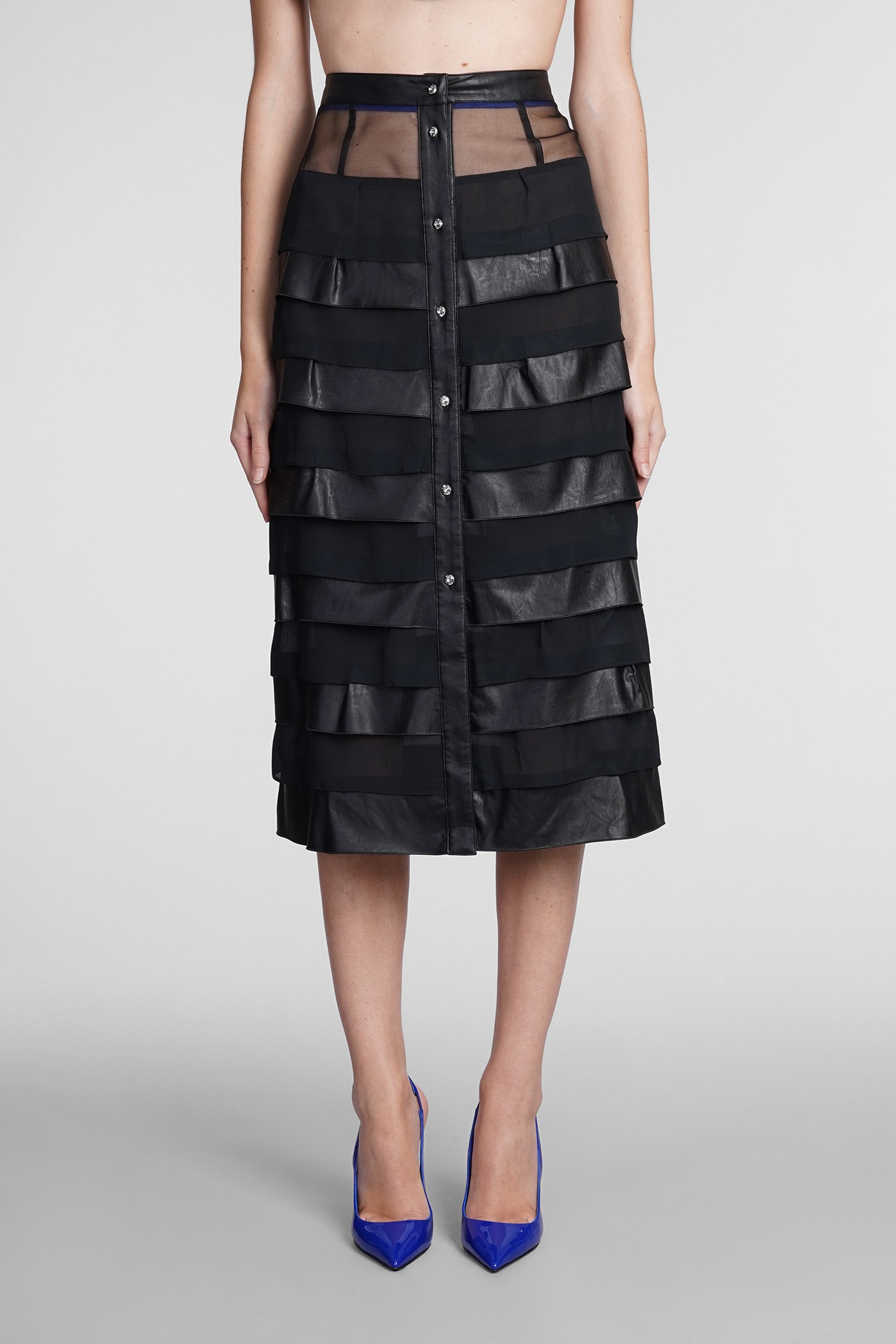 Koché Skirt In Black Viscose