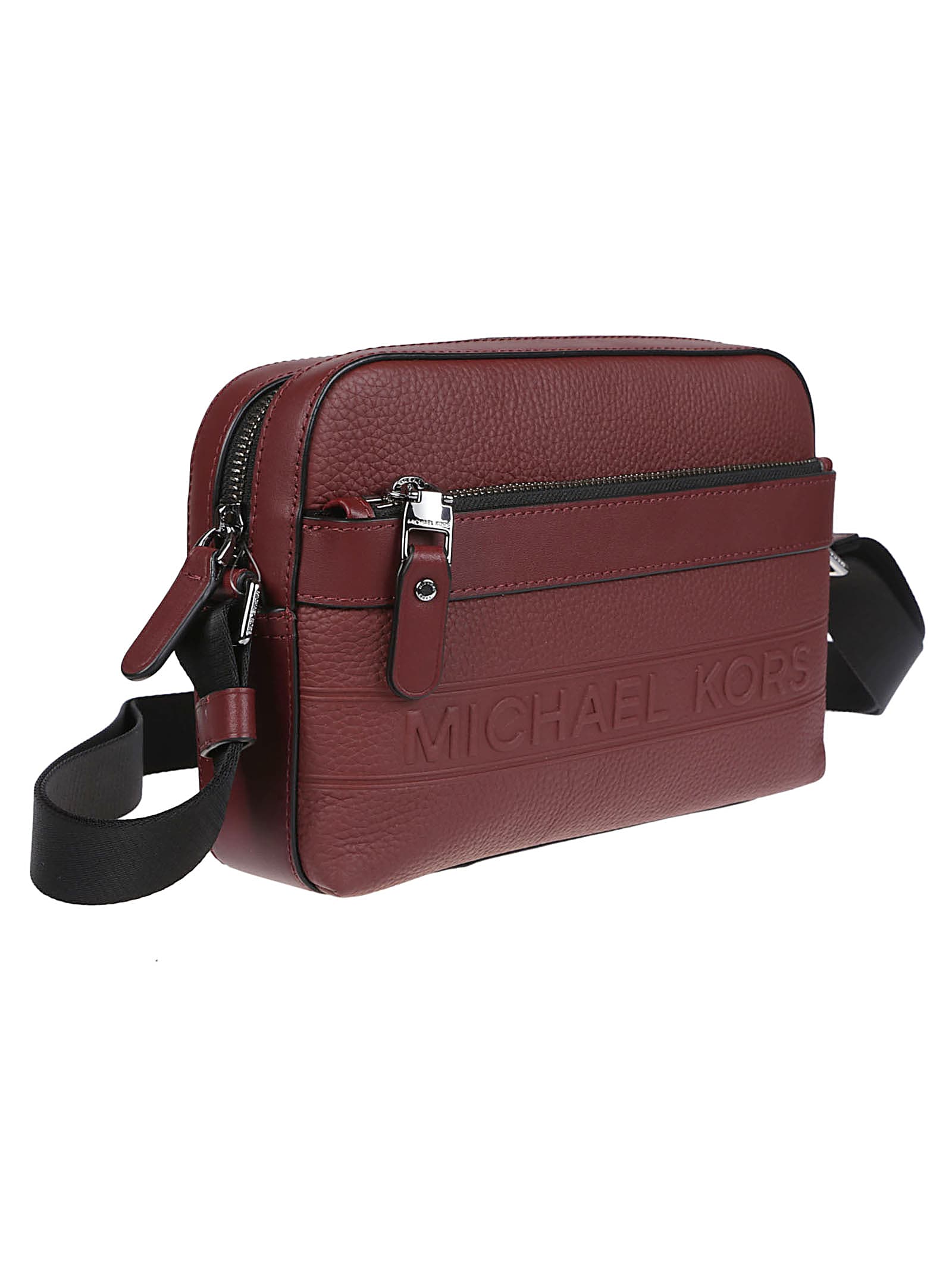 Shop Michael Kors Hudson Utility Crossbody Bag In Dark Brandy