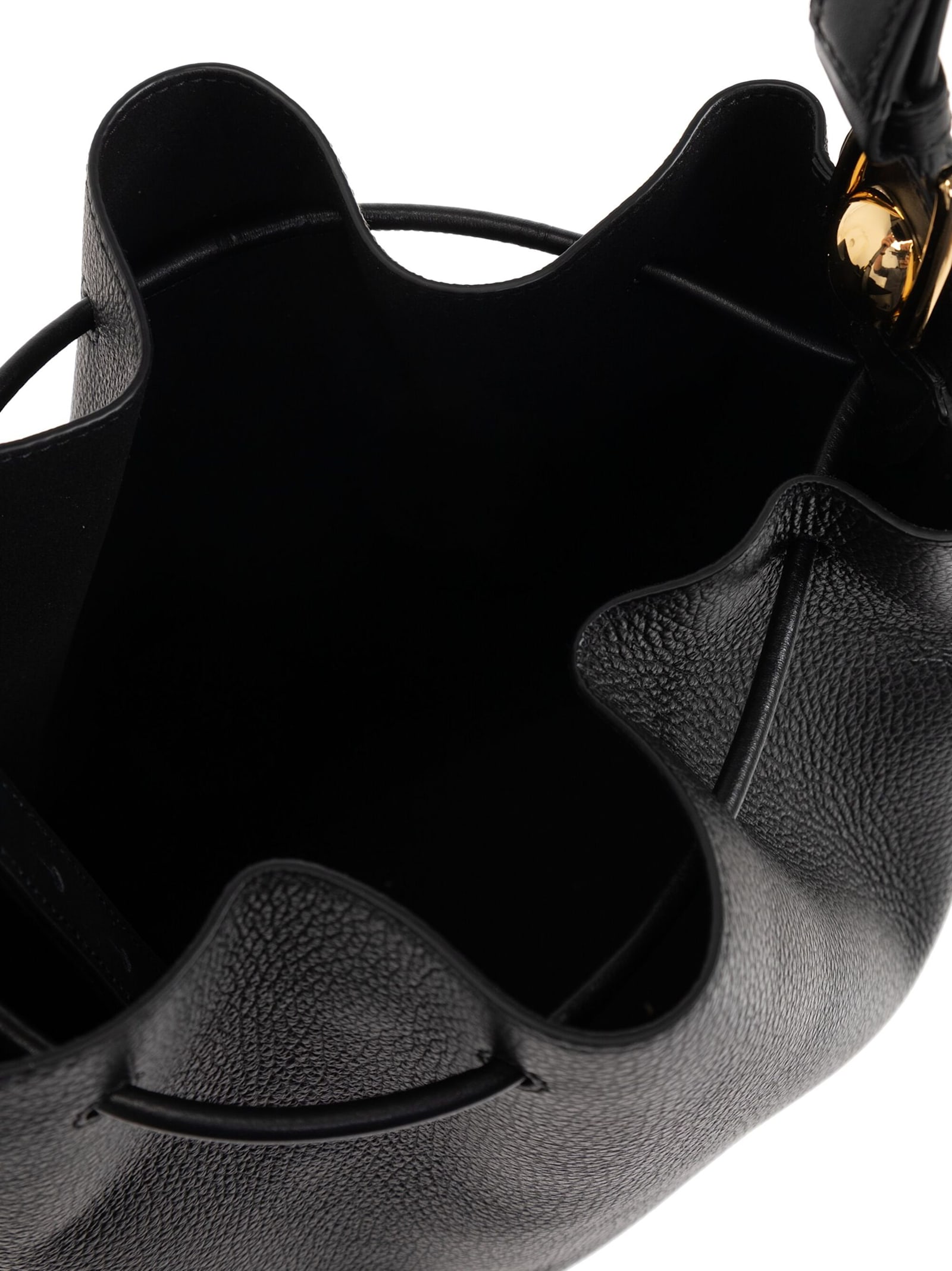 Furla Sfera Small Bucket Bag And Shoulder Bag In Black