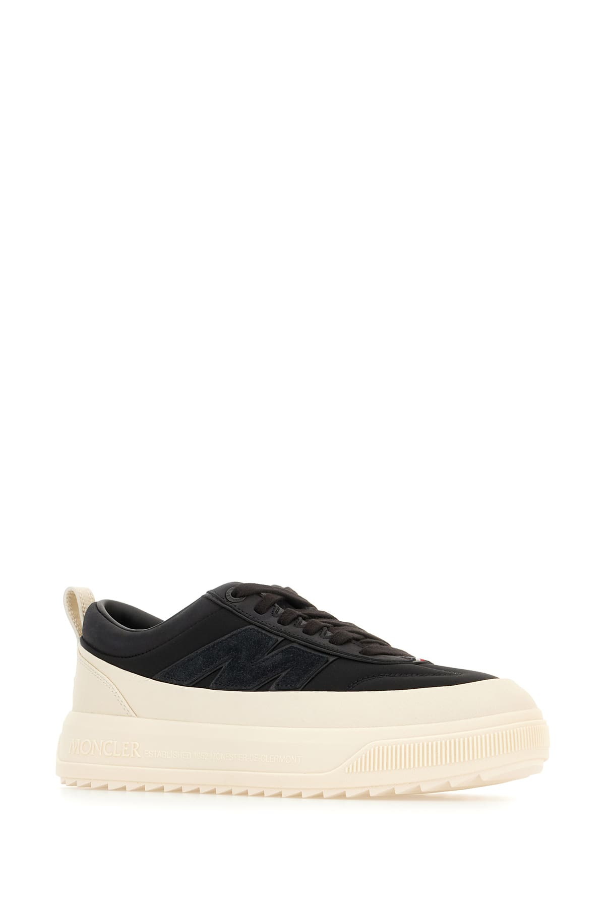 Moncler Monpulse Leather-trimmed Sneakers In Black