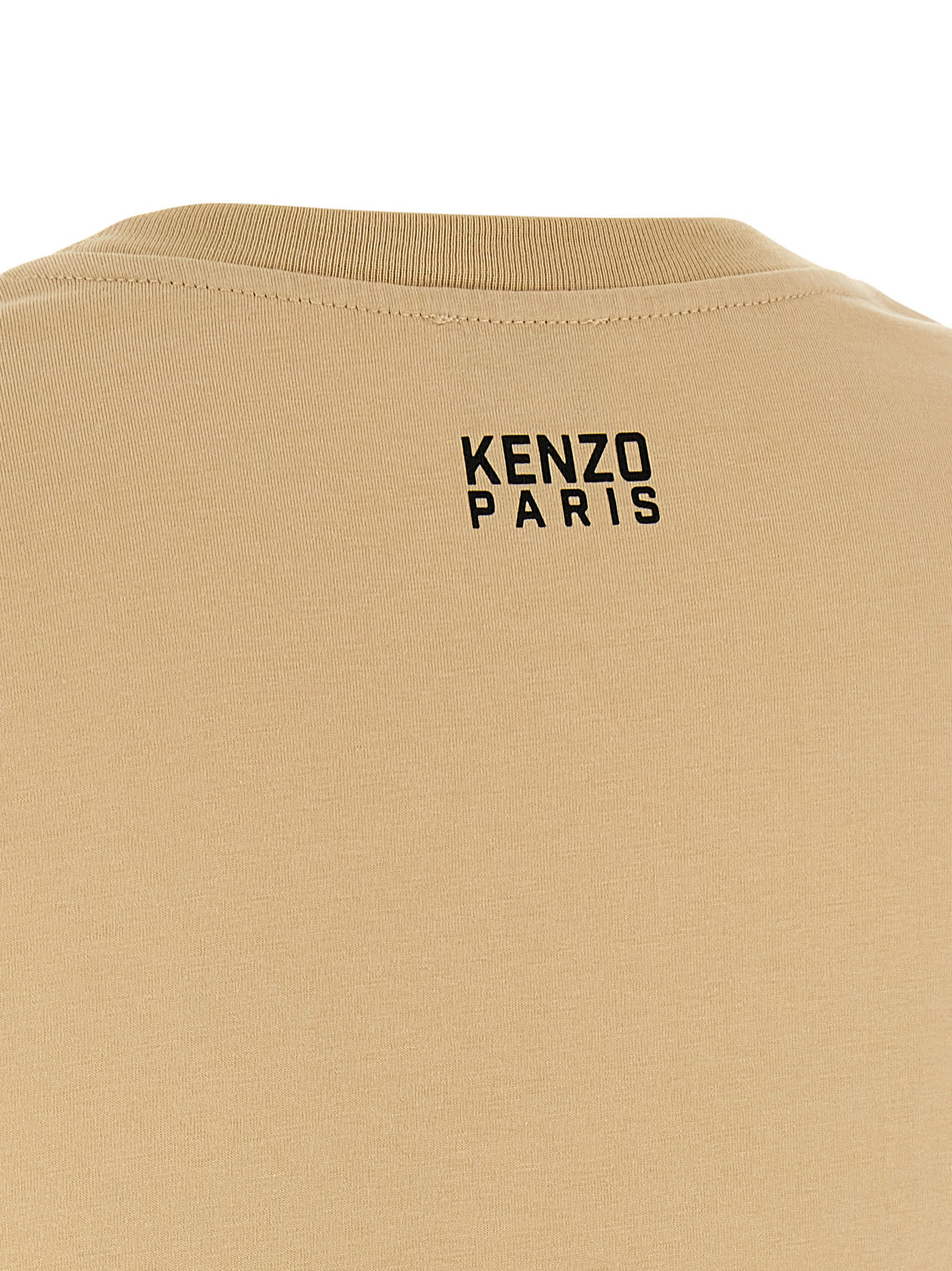 Kenzo Happy Tiger T-shirt In Beige