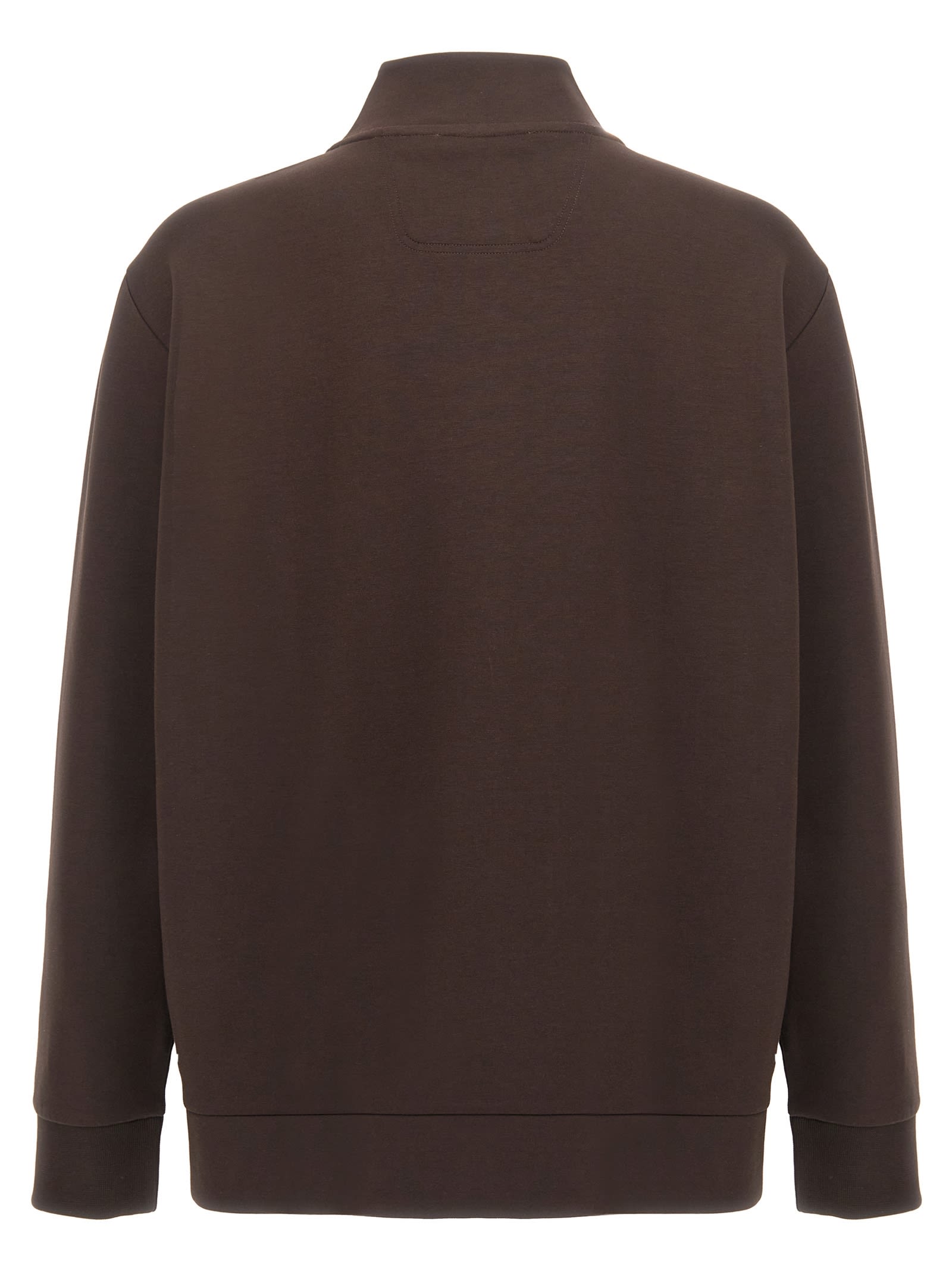 Shop Hugo Boss Skaz Sweatshirt In Brown