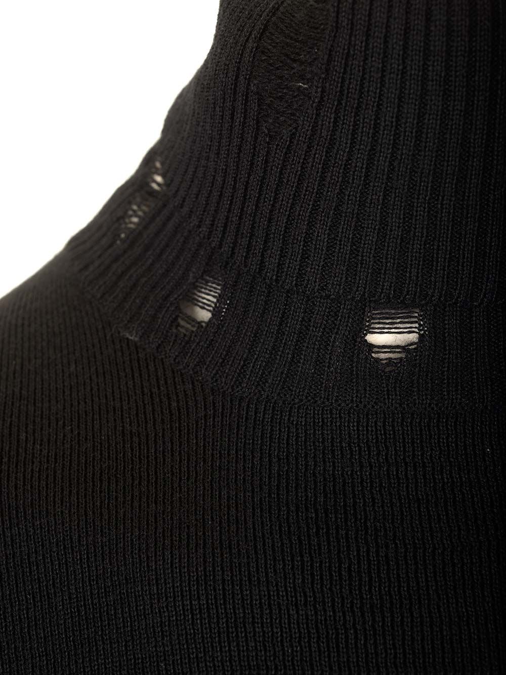 Shop Mm6 Maison Margiela High Neck Sweater In Black