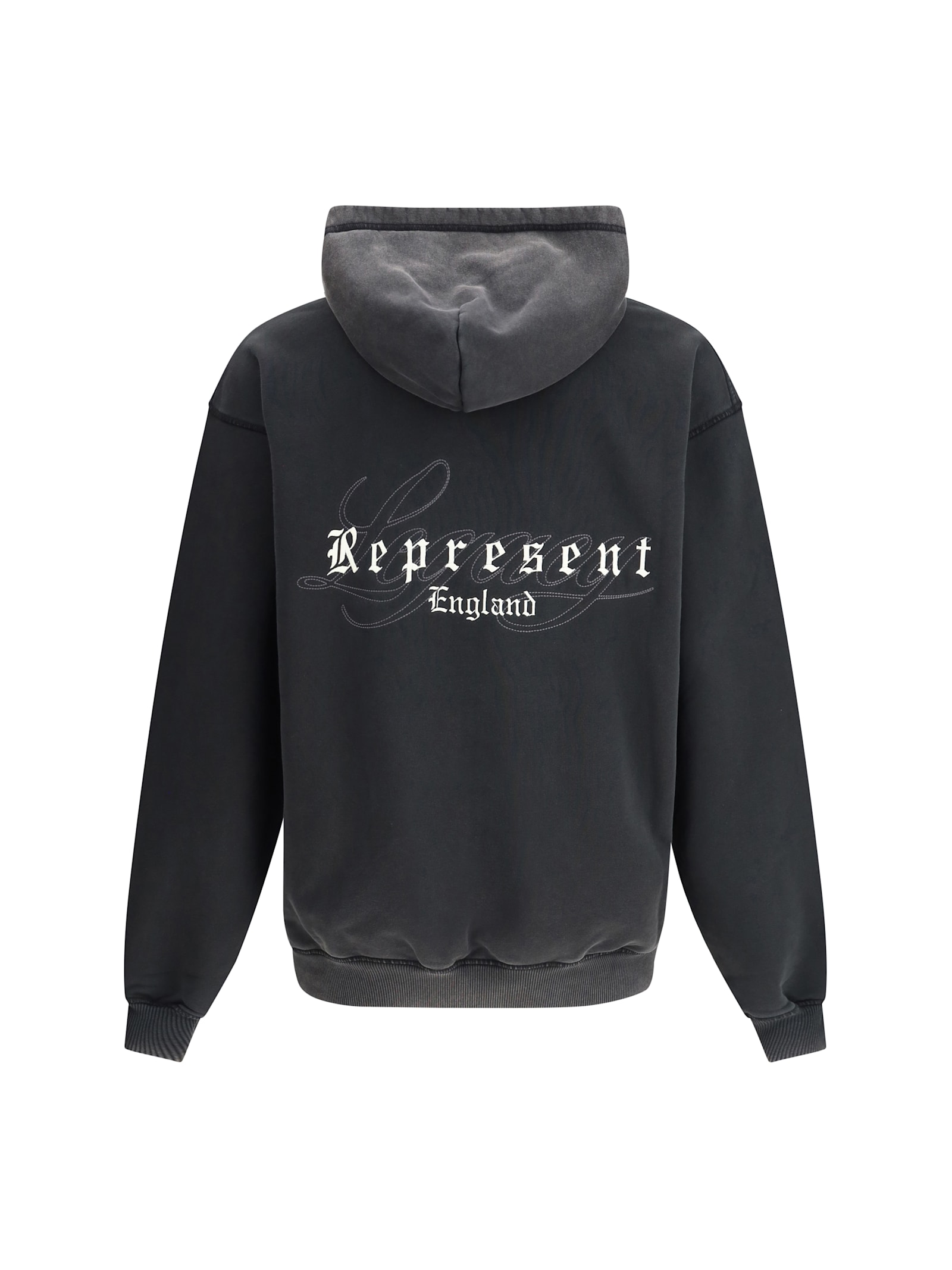 Represent Legacy Overprint Hoodie In Gray