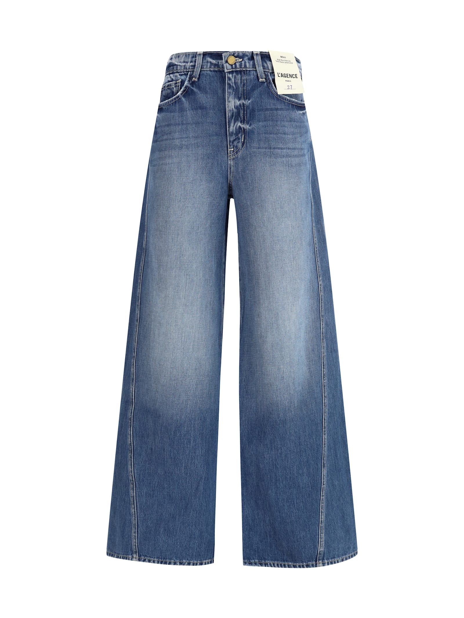 L'agence Wide-leg Jeans In Blue