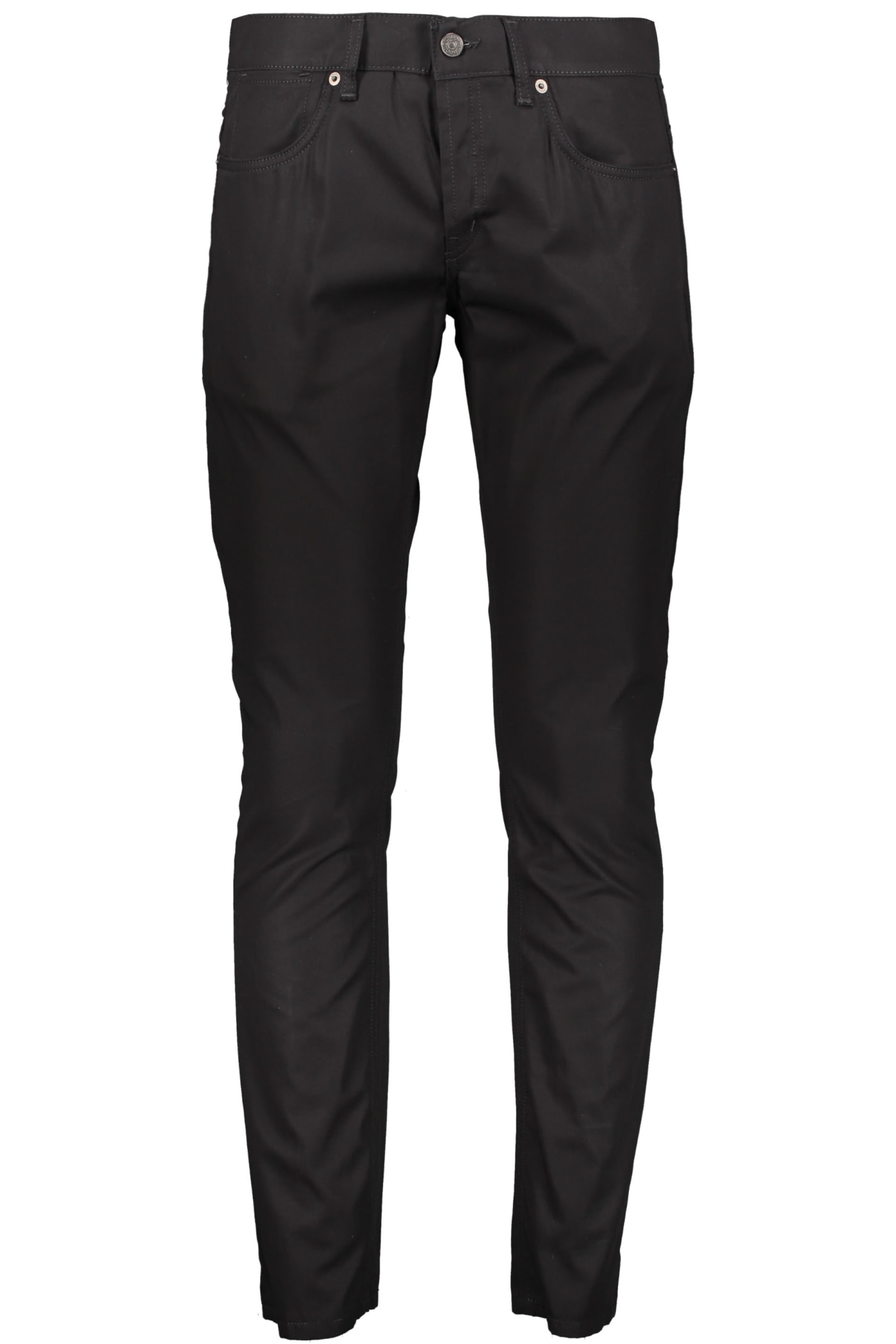 Dondup Cotton Trousers In Black