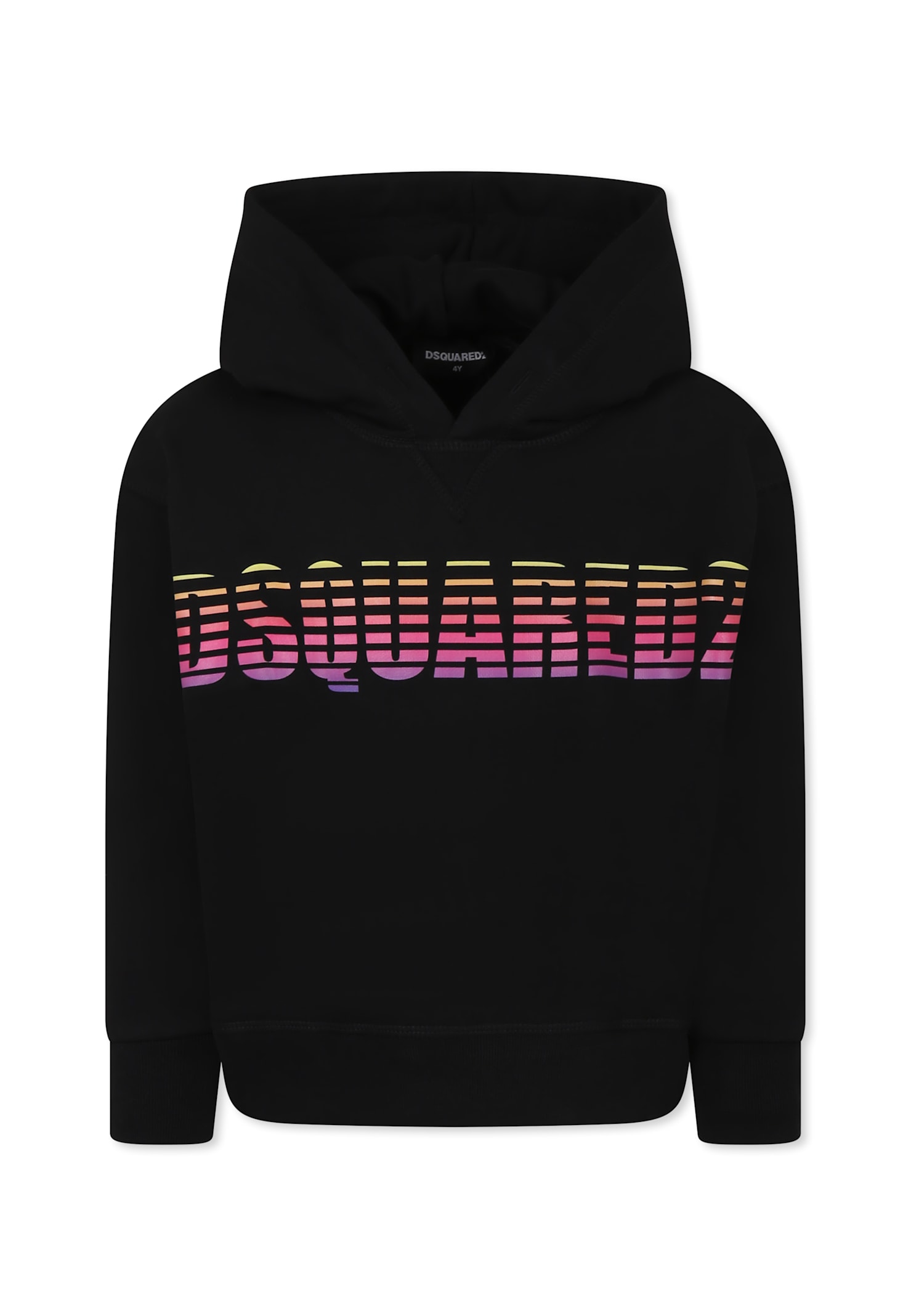 Dsquared2 Black Sweatshirt For Boy With Logo In Black