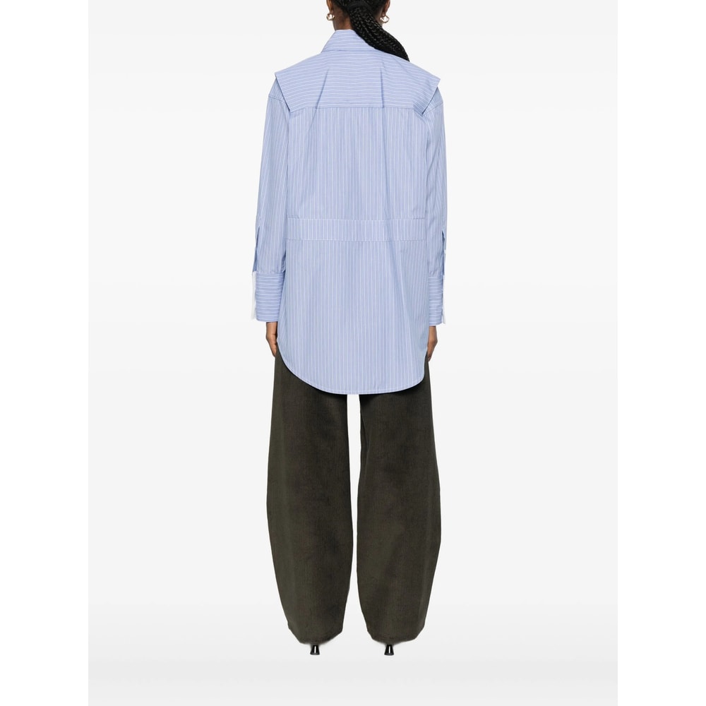 Co Chest-pocket Striped Shirt In Blue