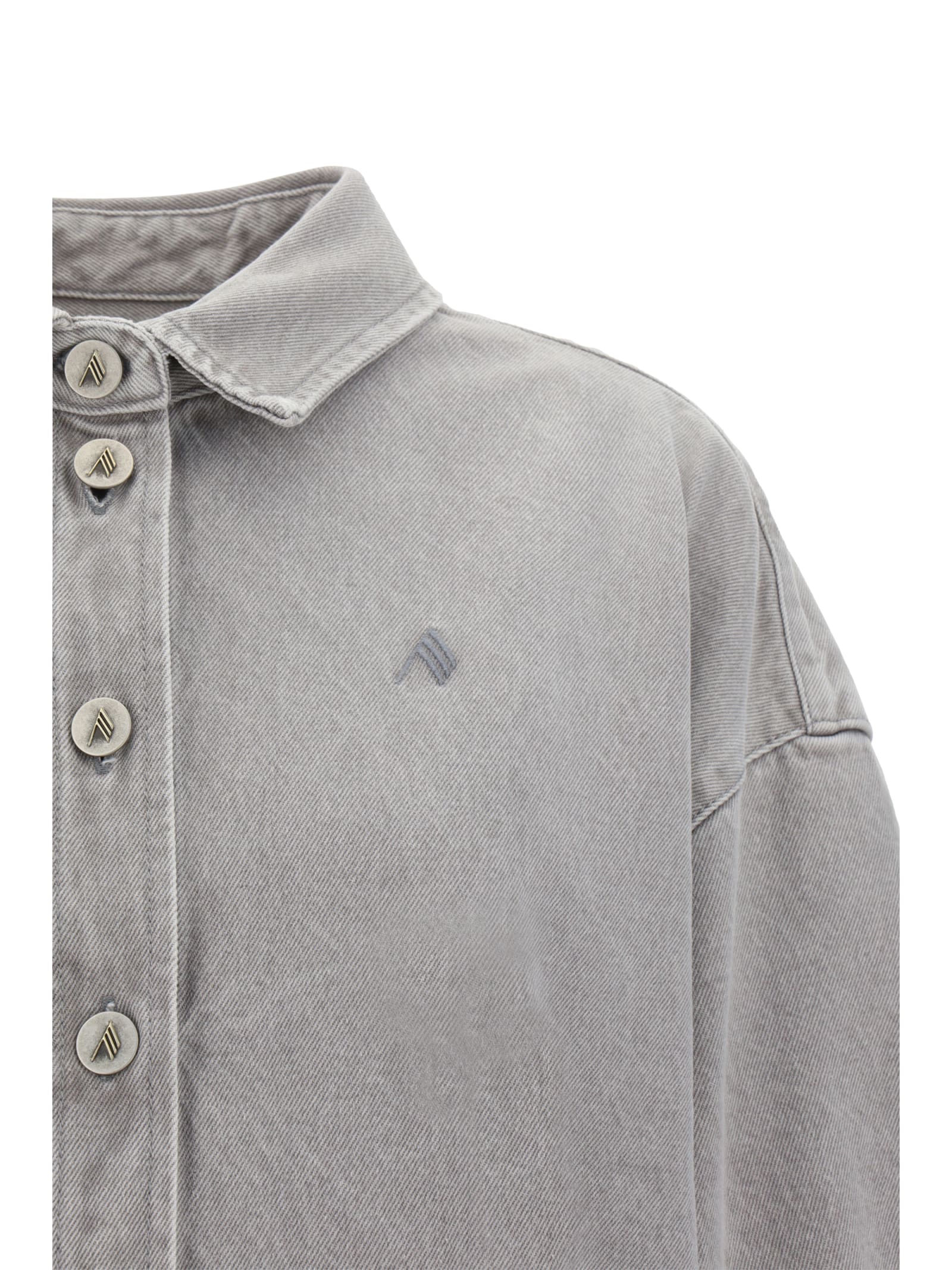 Shop Attico Short Coat In Grey