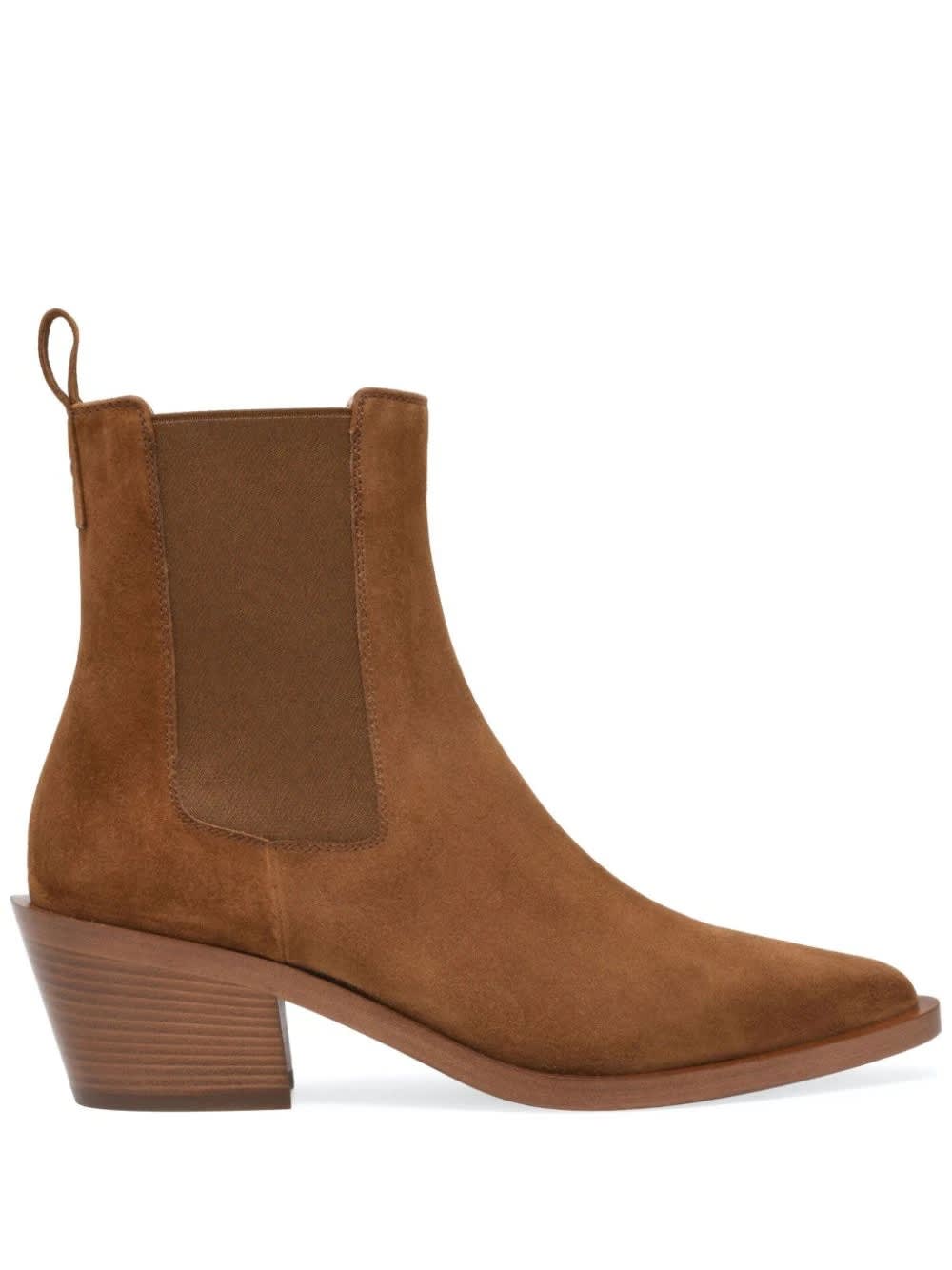 Shop Gianvito Rossi Brown Wylie Ankle Boots