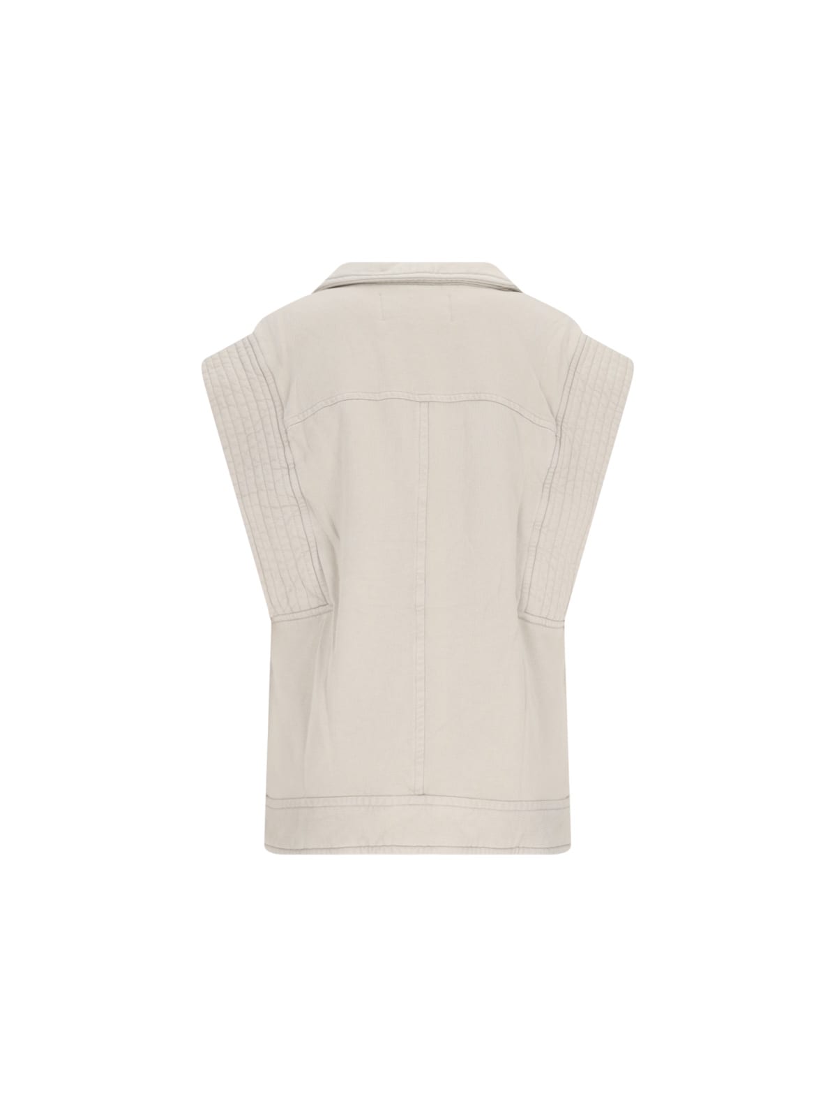 Isabel Marant Étoile Quilted Shawl Collar Jacket With Front Pockets In Neutral