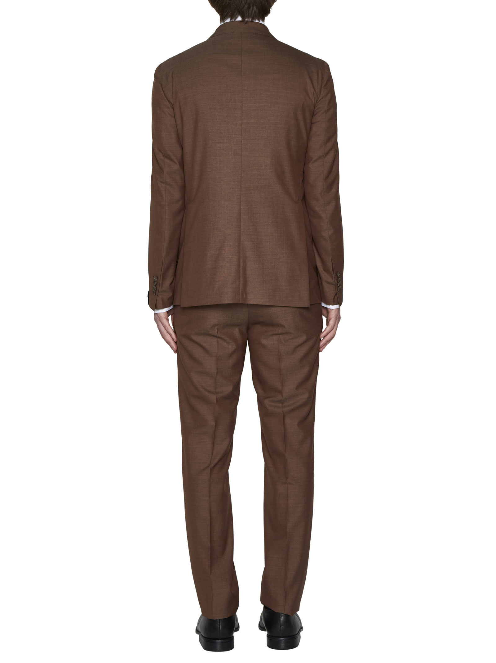 Shop Tagliatore Suit In Brown
