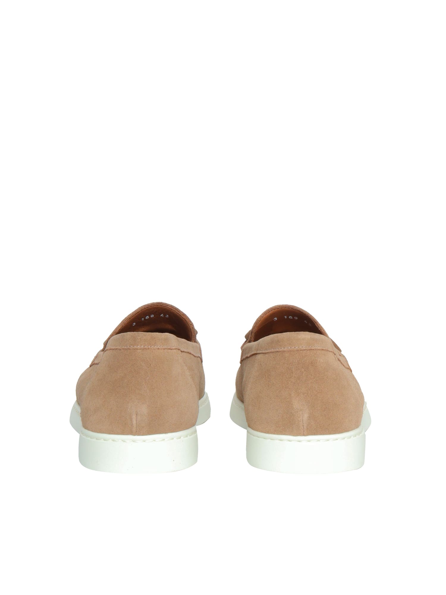 Shop Doucal's Beige Loafers