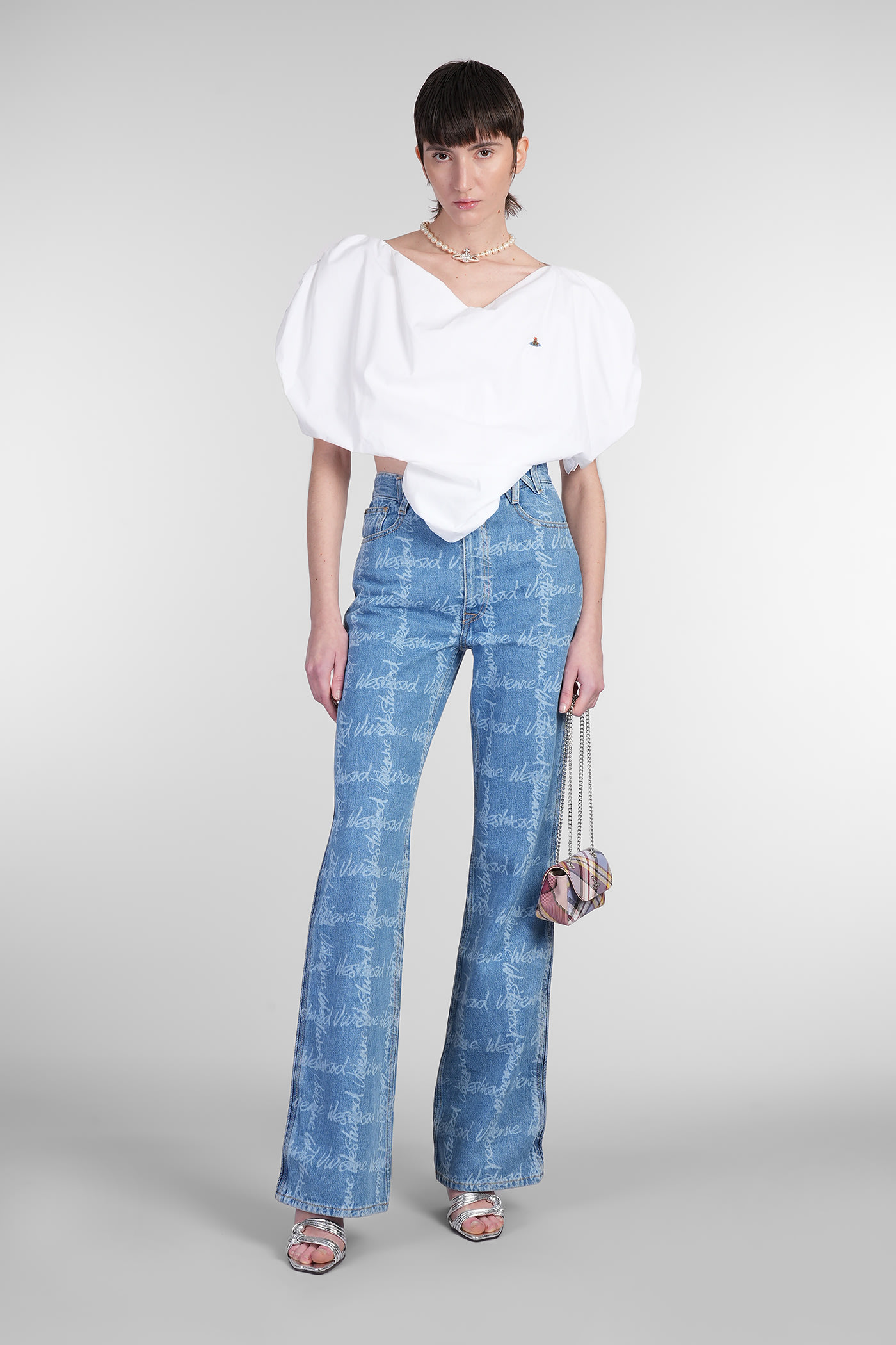 Shop Vivienne Westwood Heart Top Topwear In White Cotton