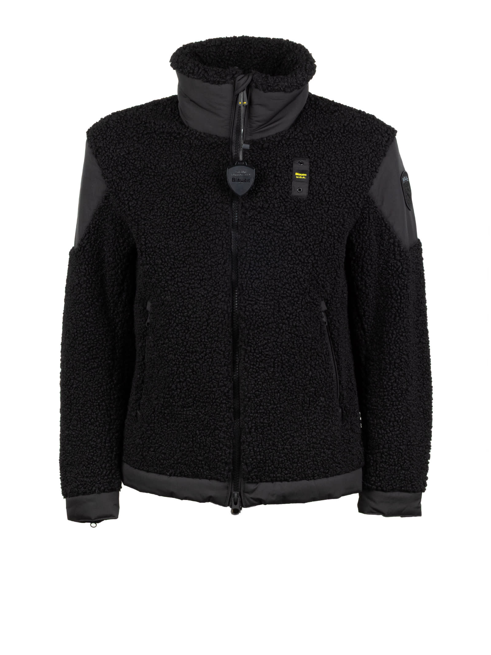 Blauer Hazelwood Zip Fleece Coat In Black