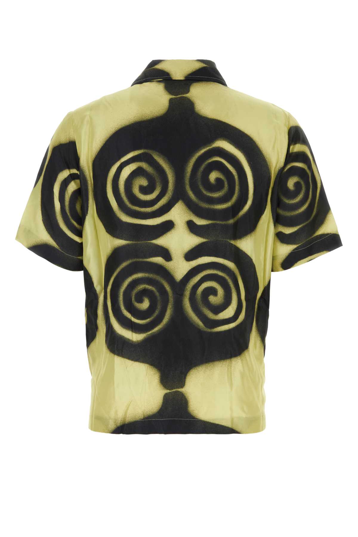 Shop Nanushka Printed Satin Bodil Shirt In Spiralspray