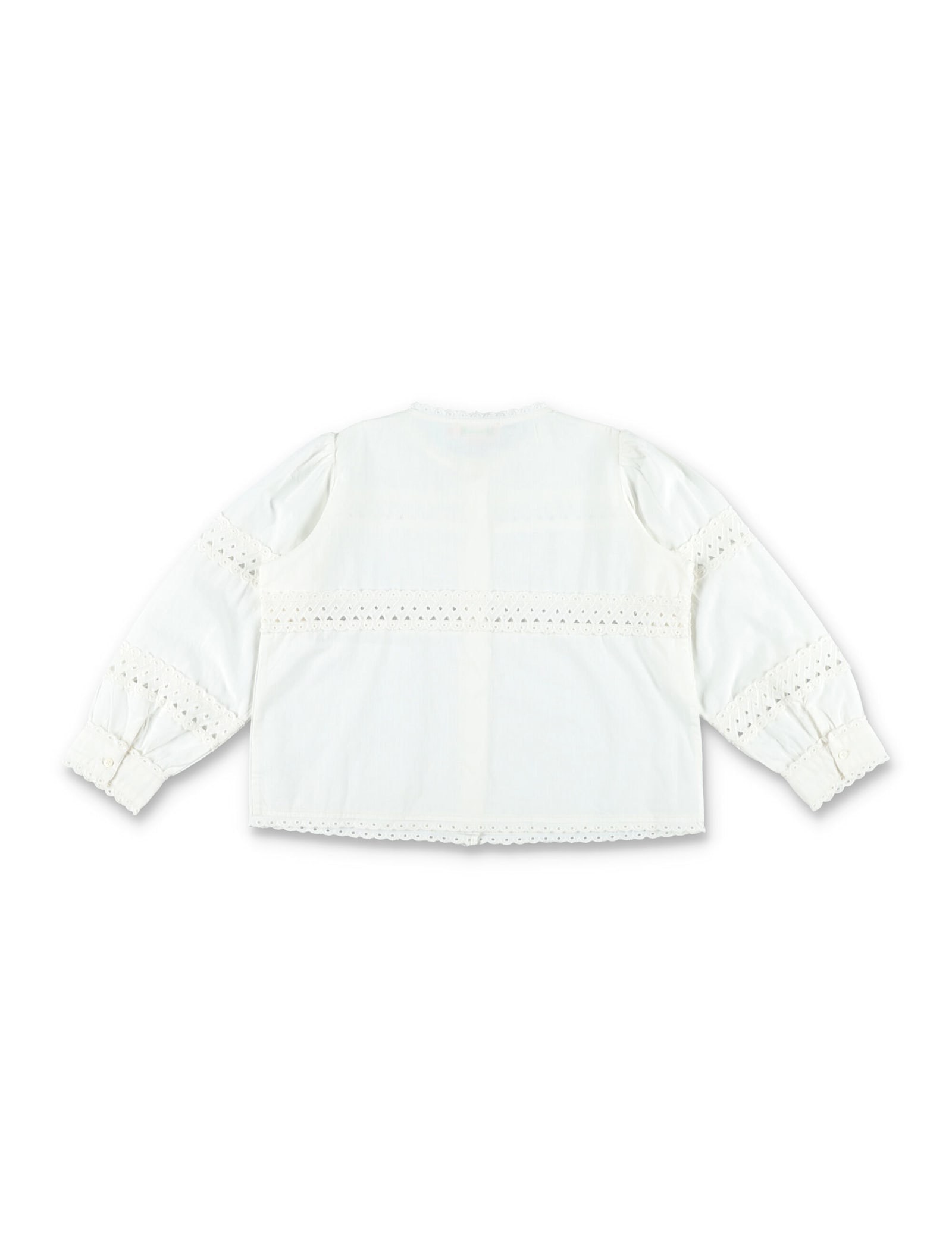 Bonpoint Shirt Ricamo In White