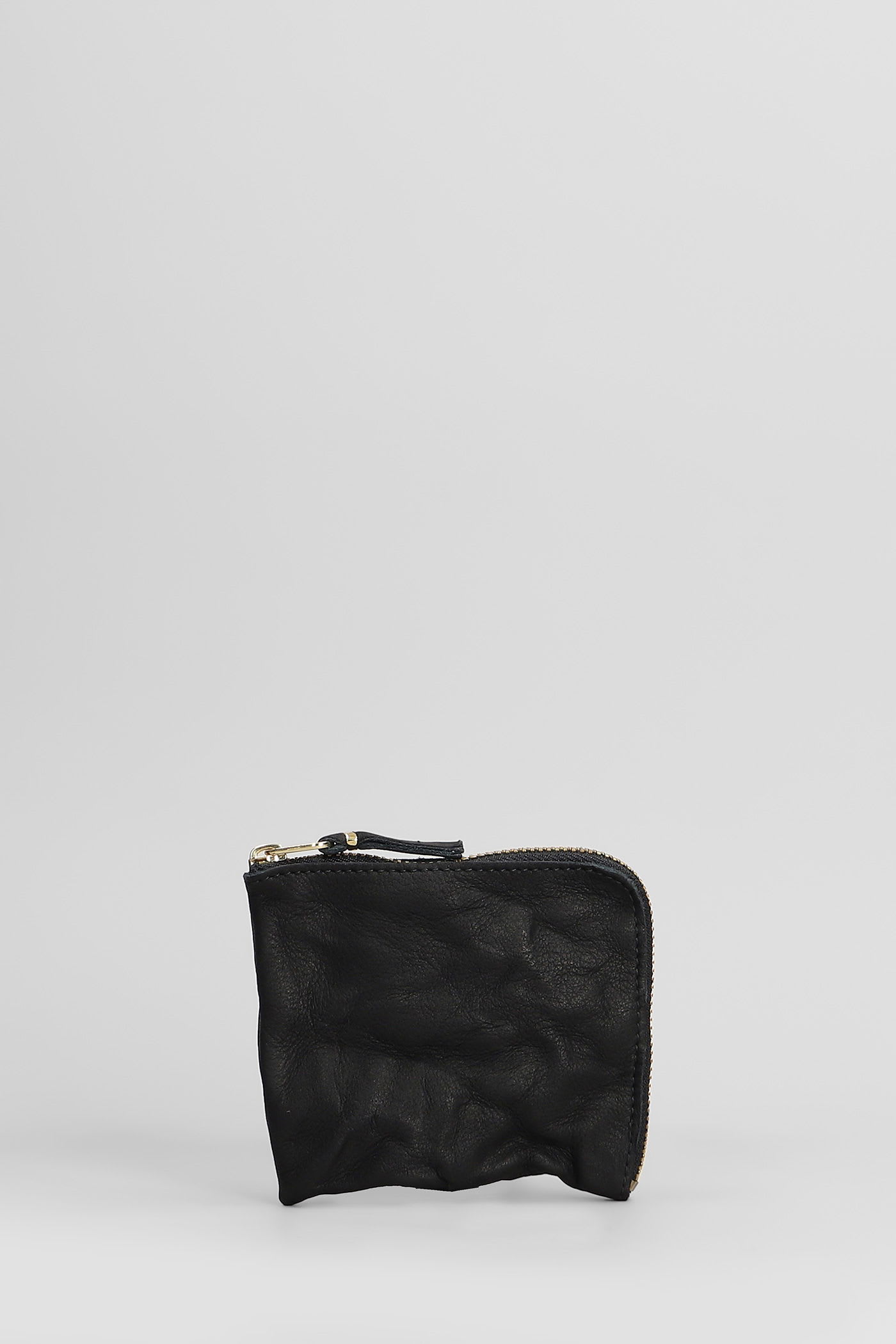 Comme Des Garçons Wallet In Black Leather In Black