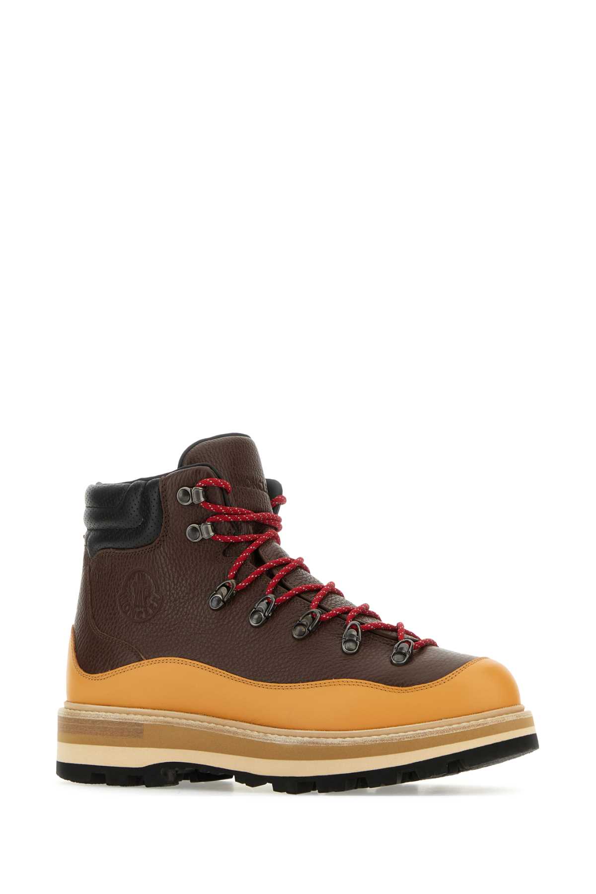 Shop Moncler Multicolor Leather Peka Trek Ankle Boots In P39