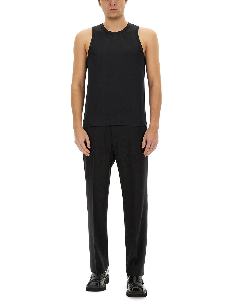 Courrèges Tank Top In Black