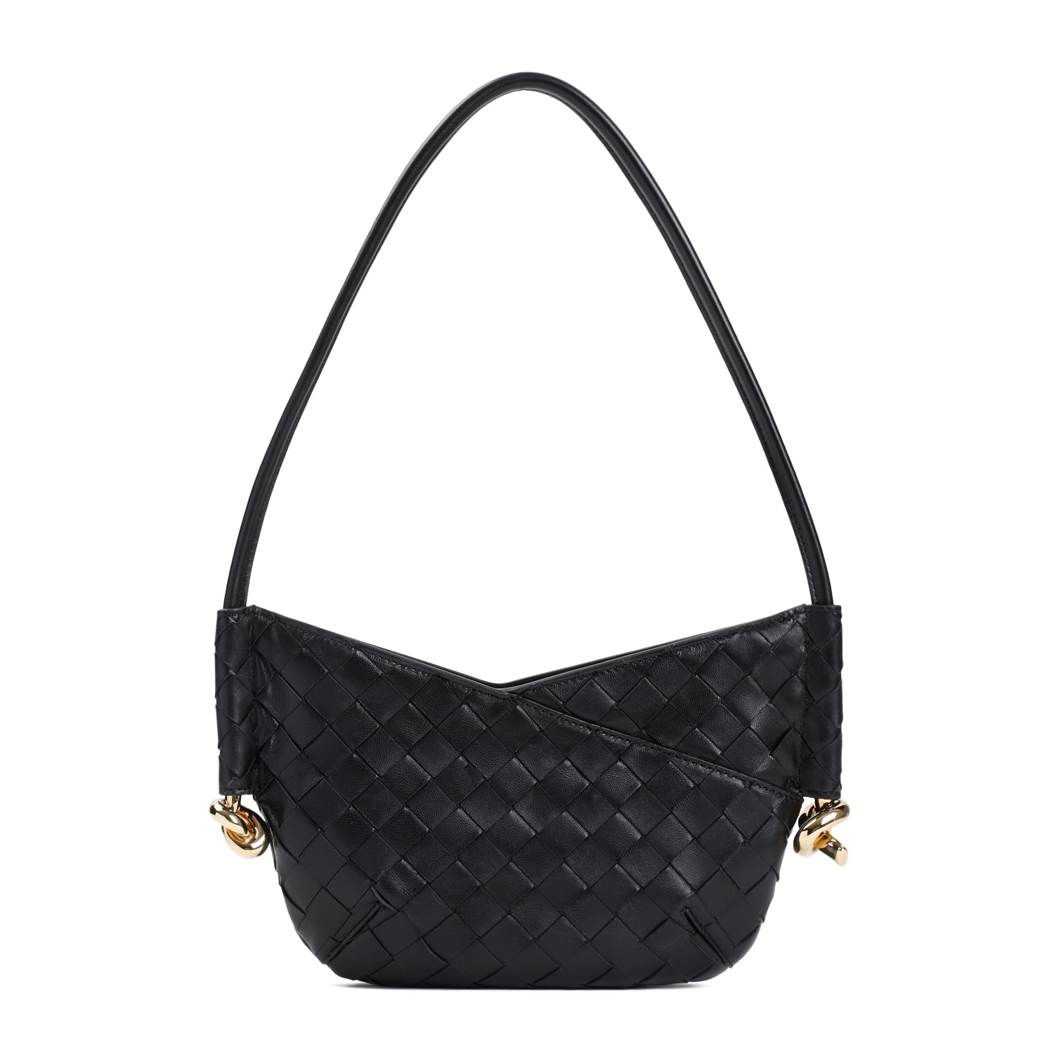 Shop Bottega Veneta Mini Hobo Solstice Bag In Black