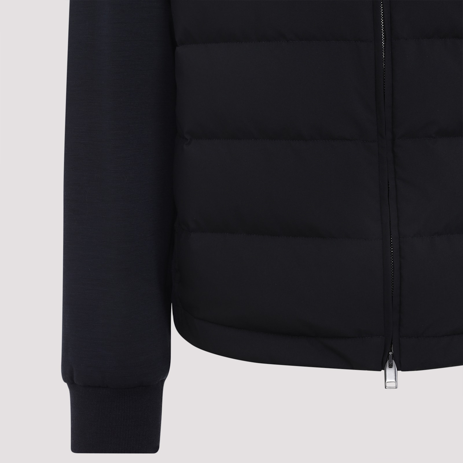 Brioni Tech Fabric Quilted Jacket In Blue