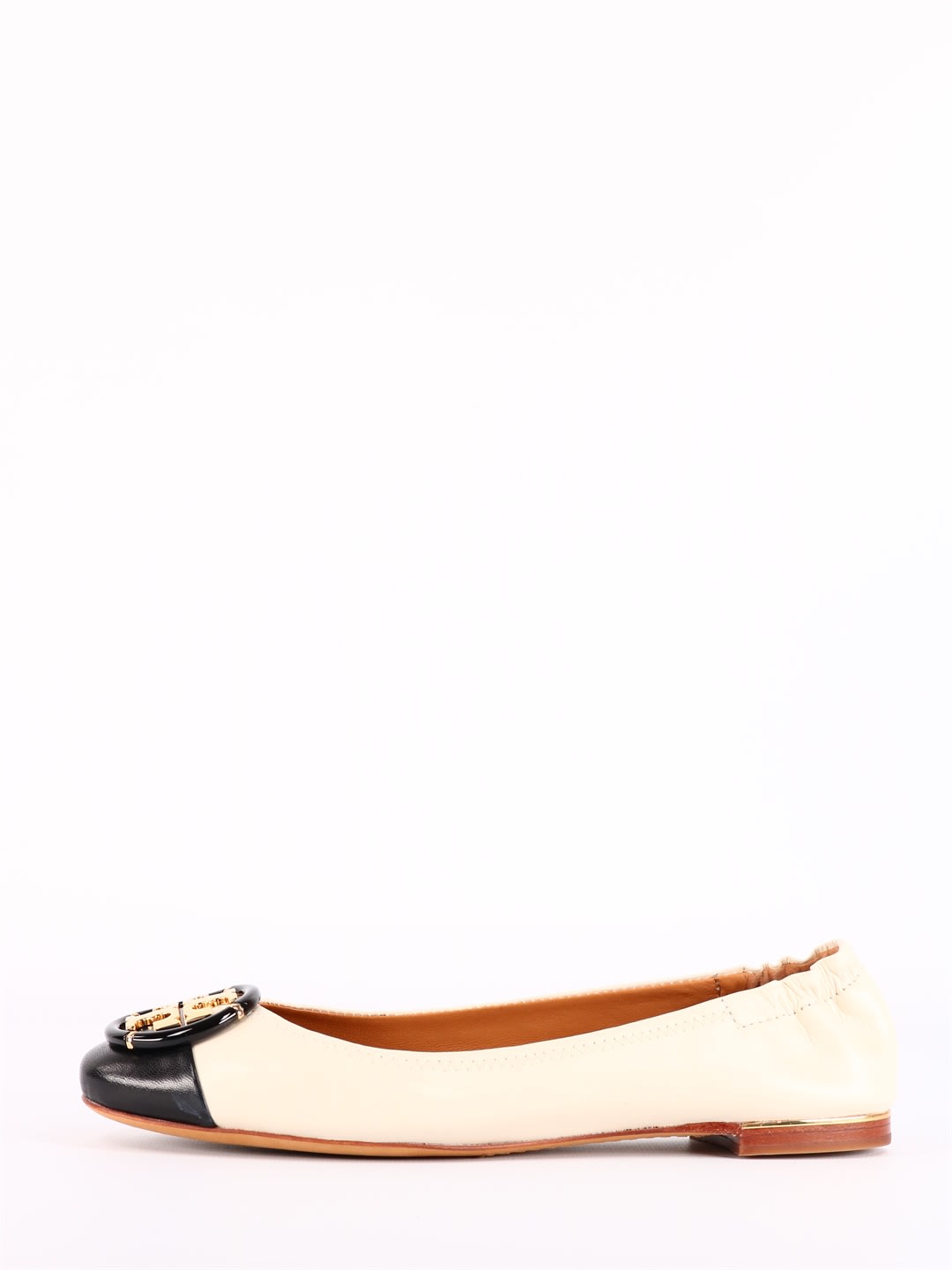 Buy Tory Burch Bicolor Logo Ballerina online, shop Tory Burch shoes with free shipping