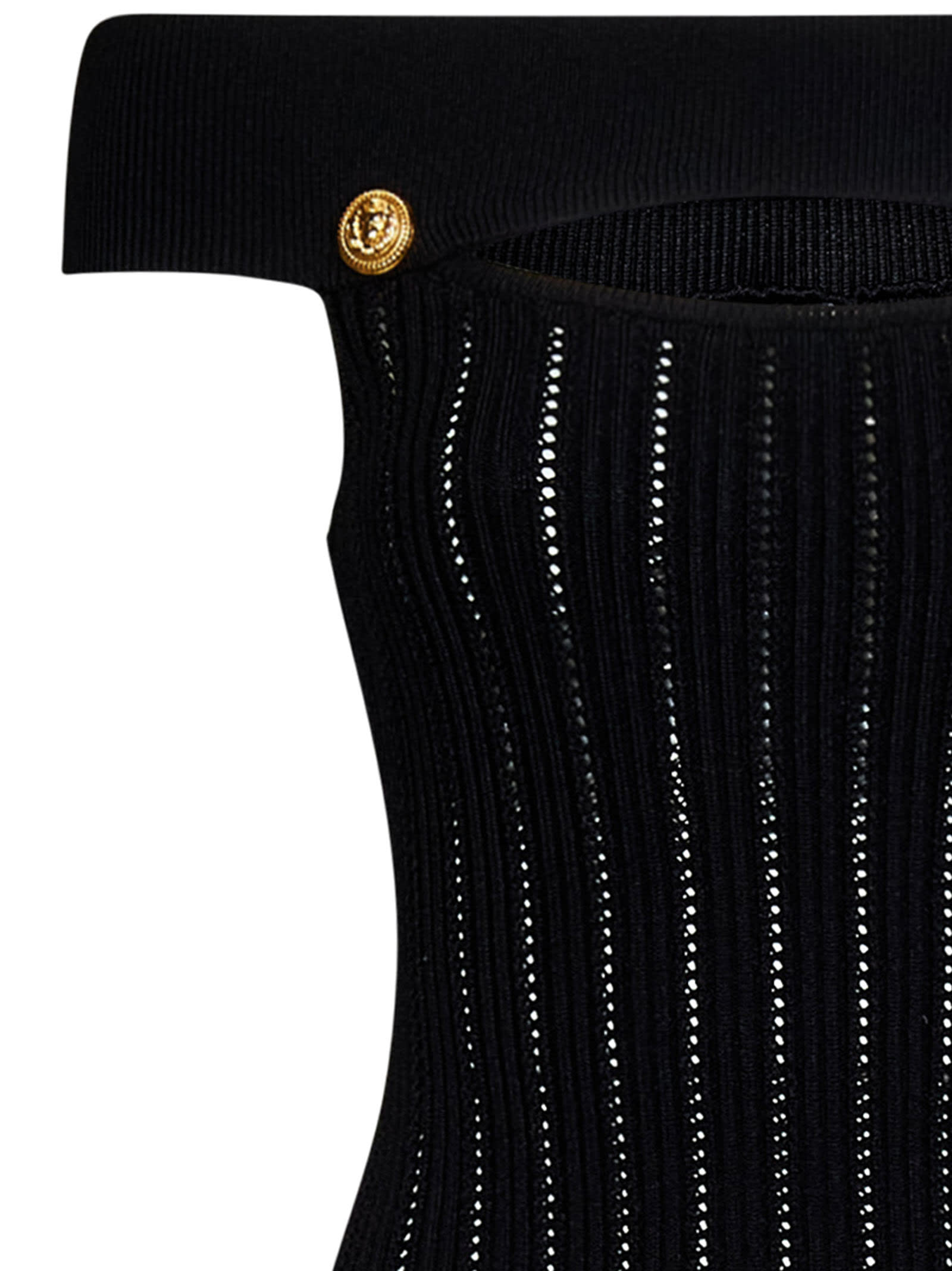 Shop Balmain Bodysuit In Black